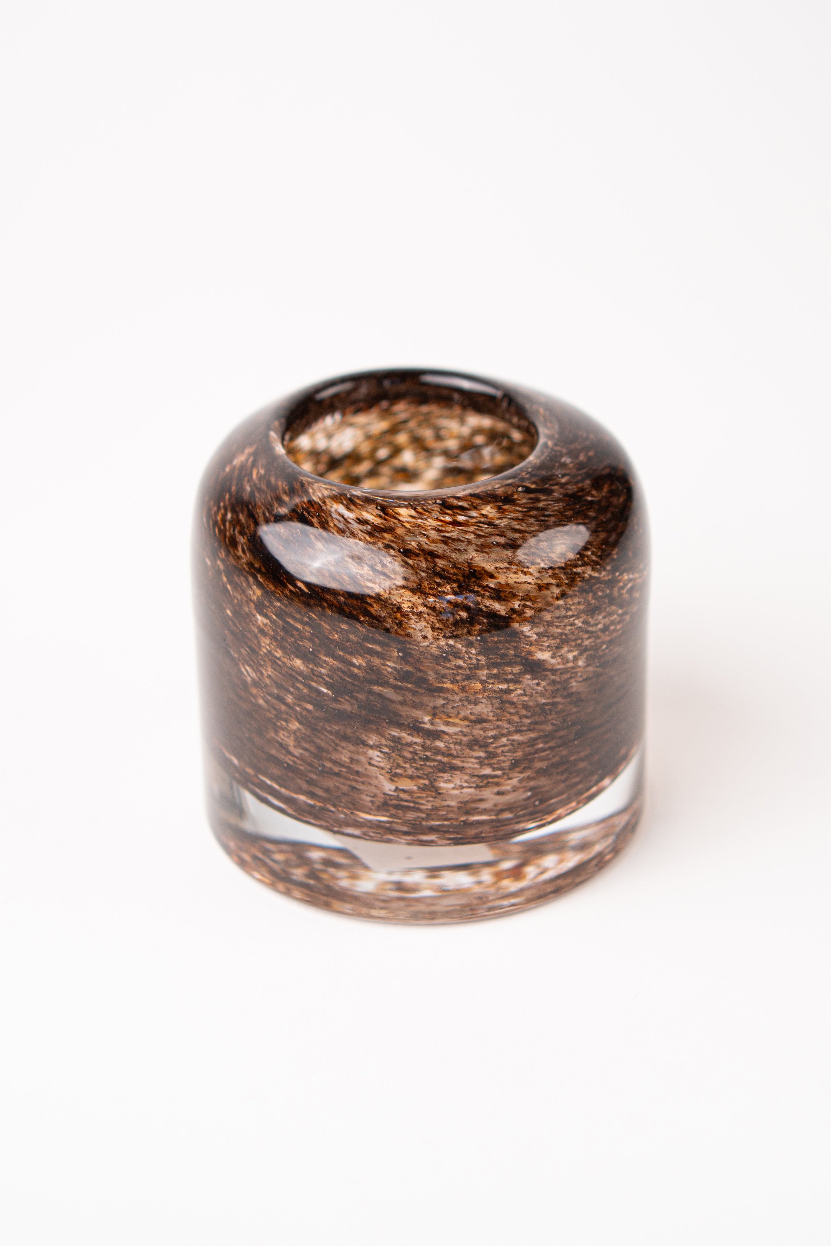 BROWN CYLINDRIC STRAIGHT VASE - SHORT