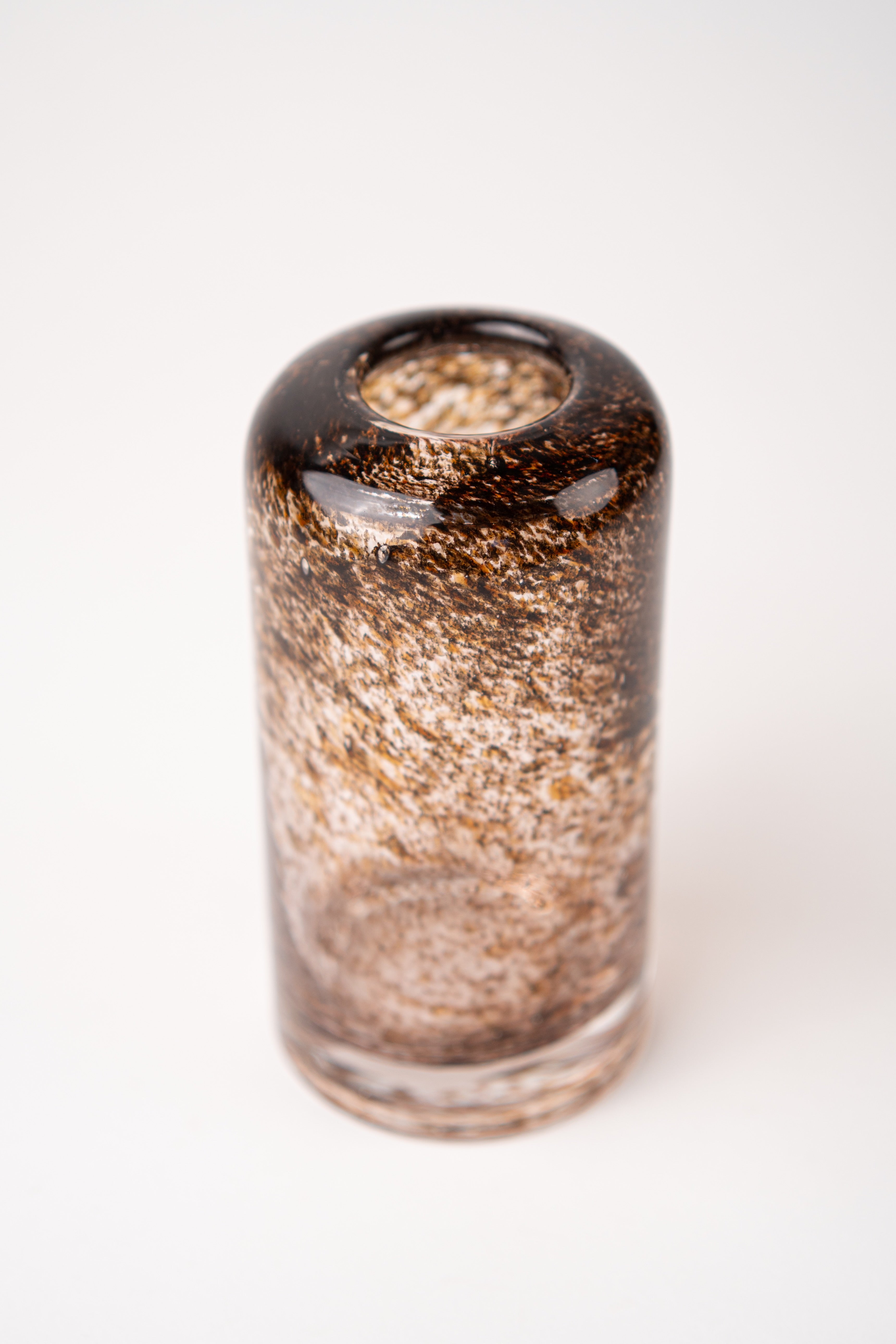 BROWN CYLINDRIC STRAIGHT VASE - TALL
