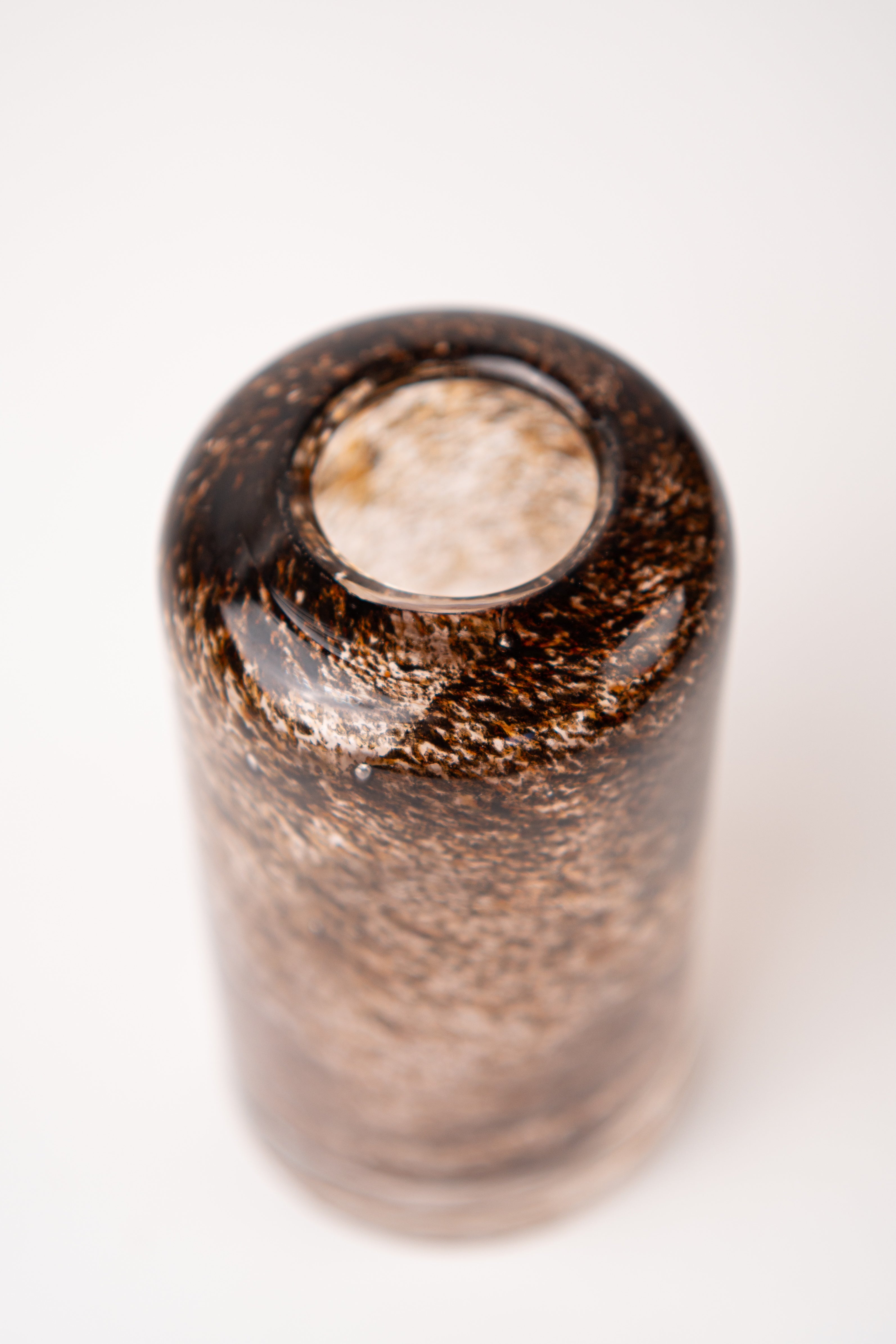 BROWN CYLINDRIC STRAIGHT VASE - TALL