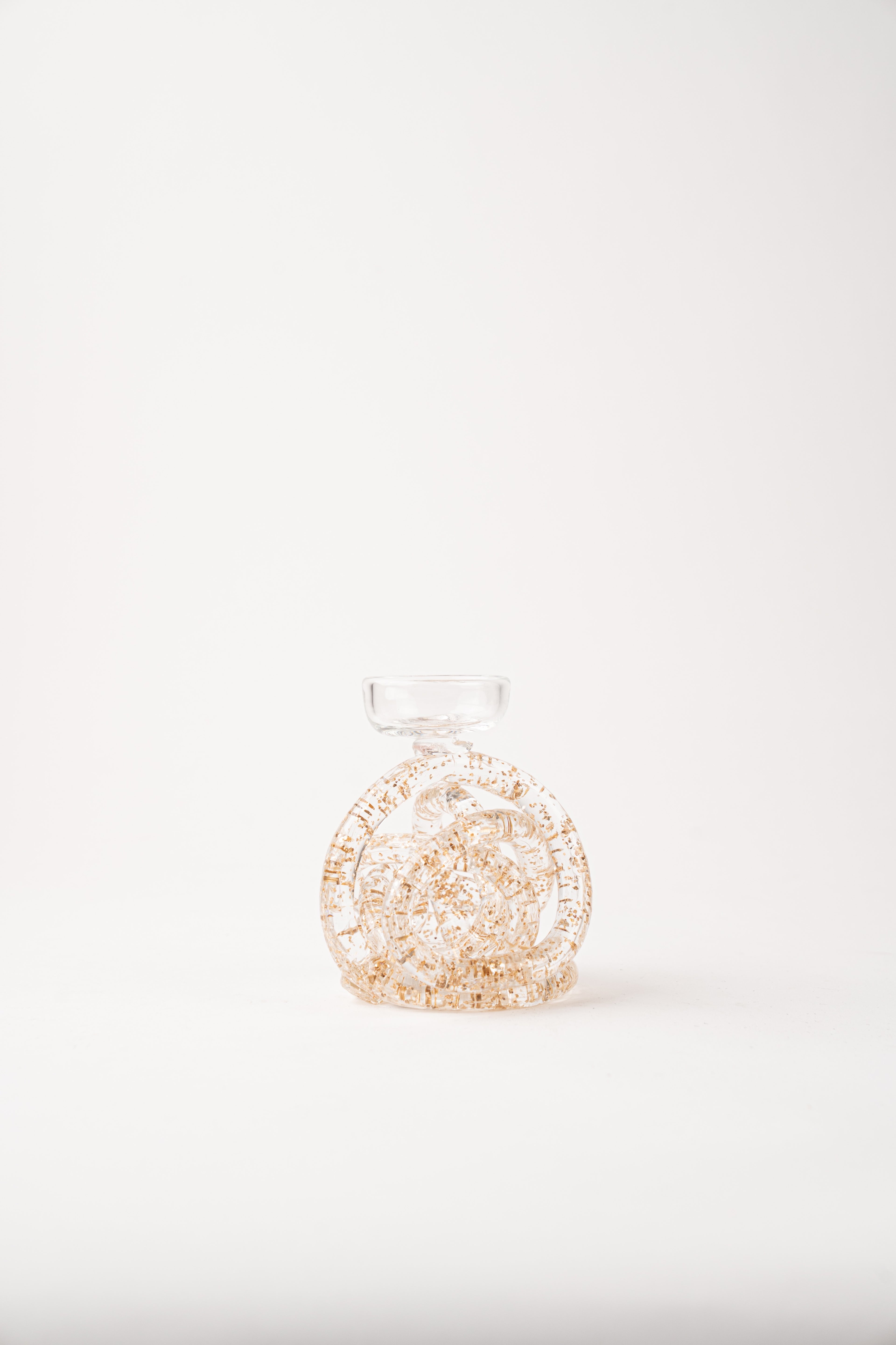KNOT BALL CANDLE HOLDER - SHORT