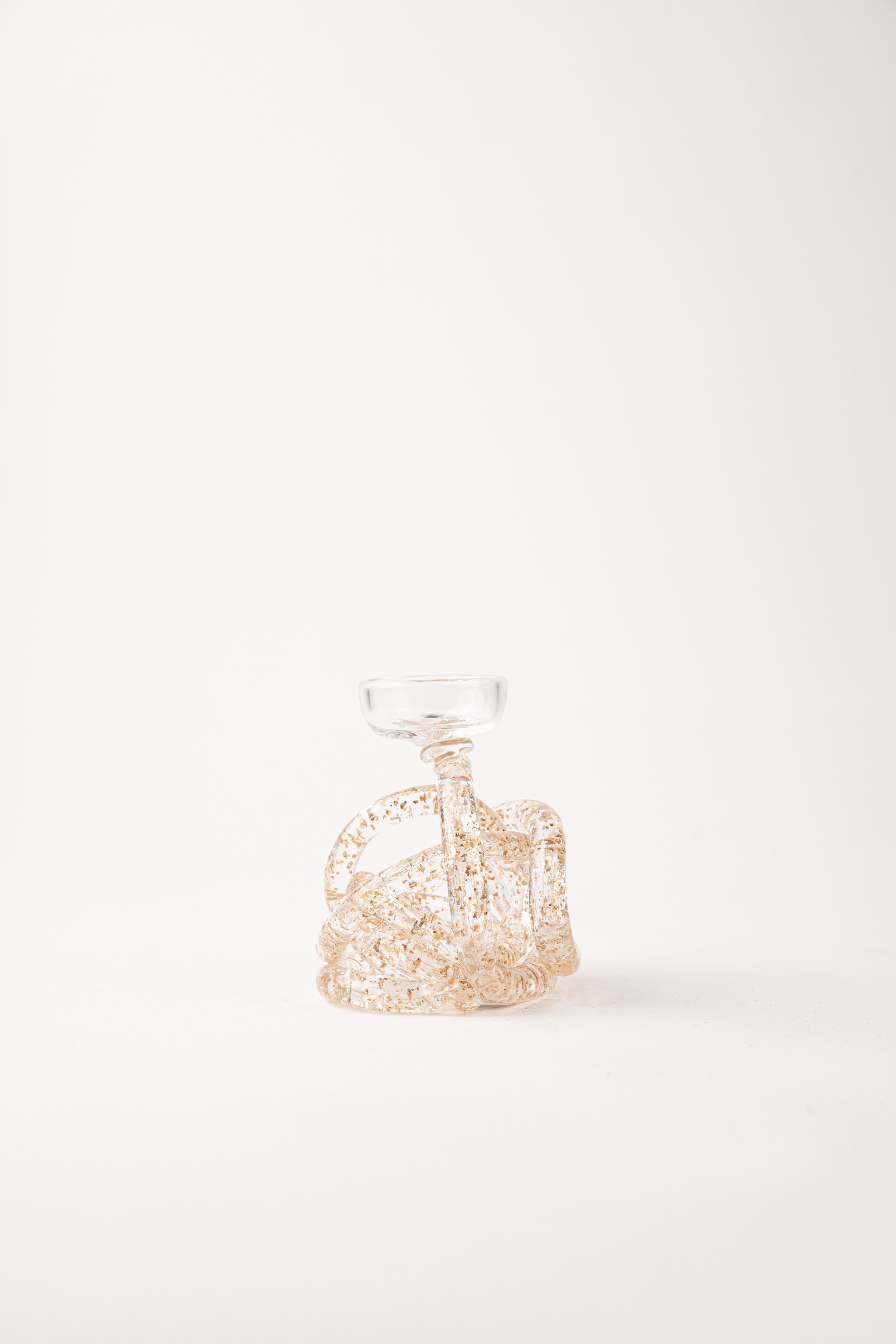KNOT BALL CANDLE HOLDER - SHORT