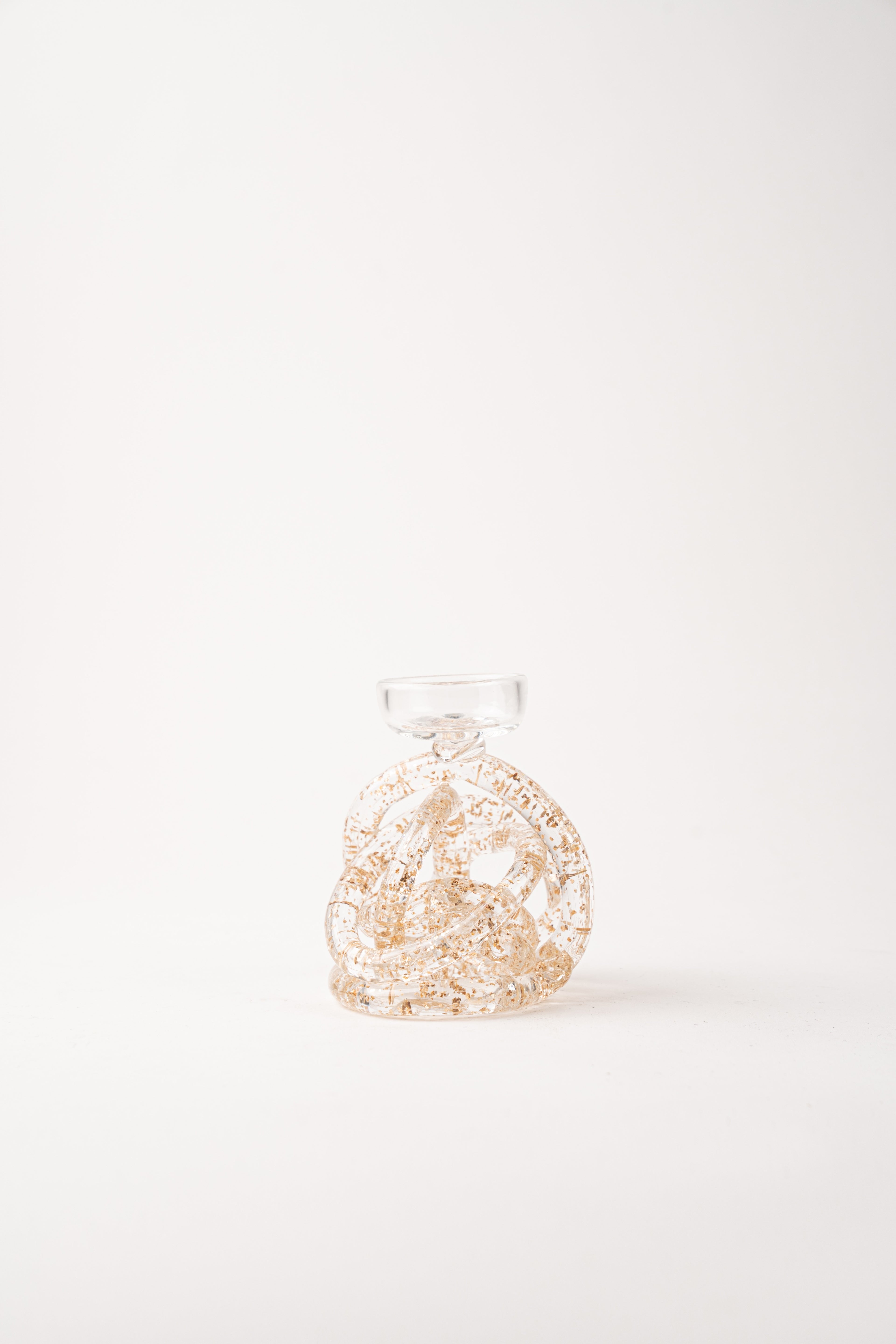 KNOT BALL CANDLE HOLDER - SHORT