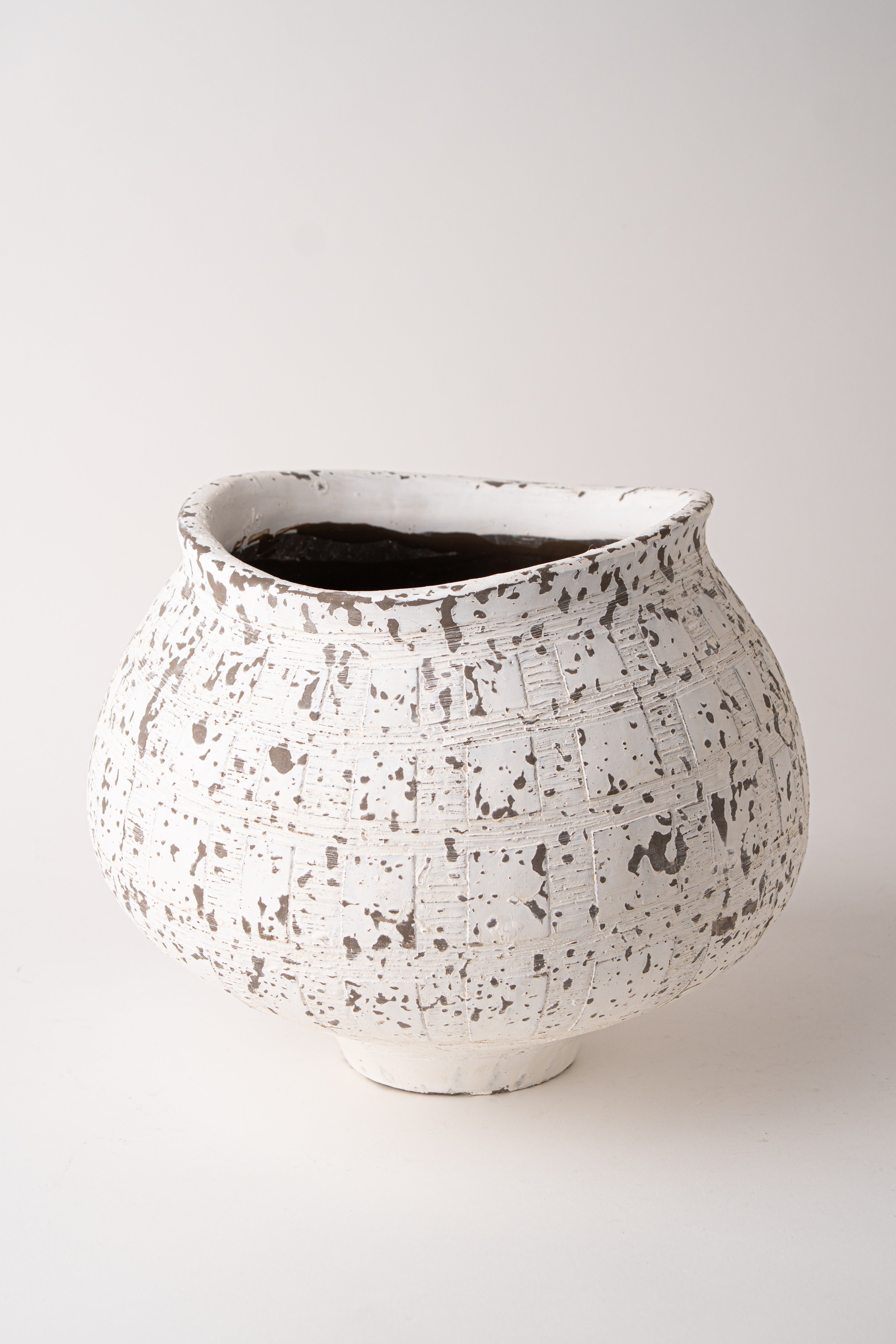 MOTTLED PLAID VASE - SMALL