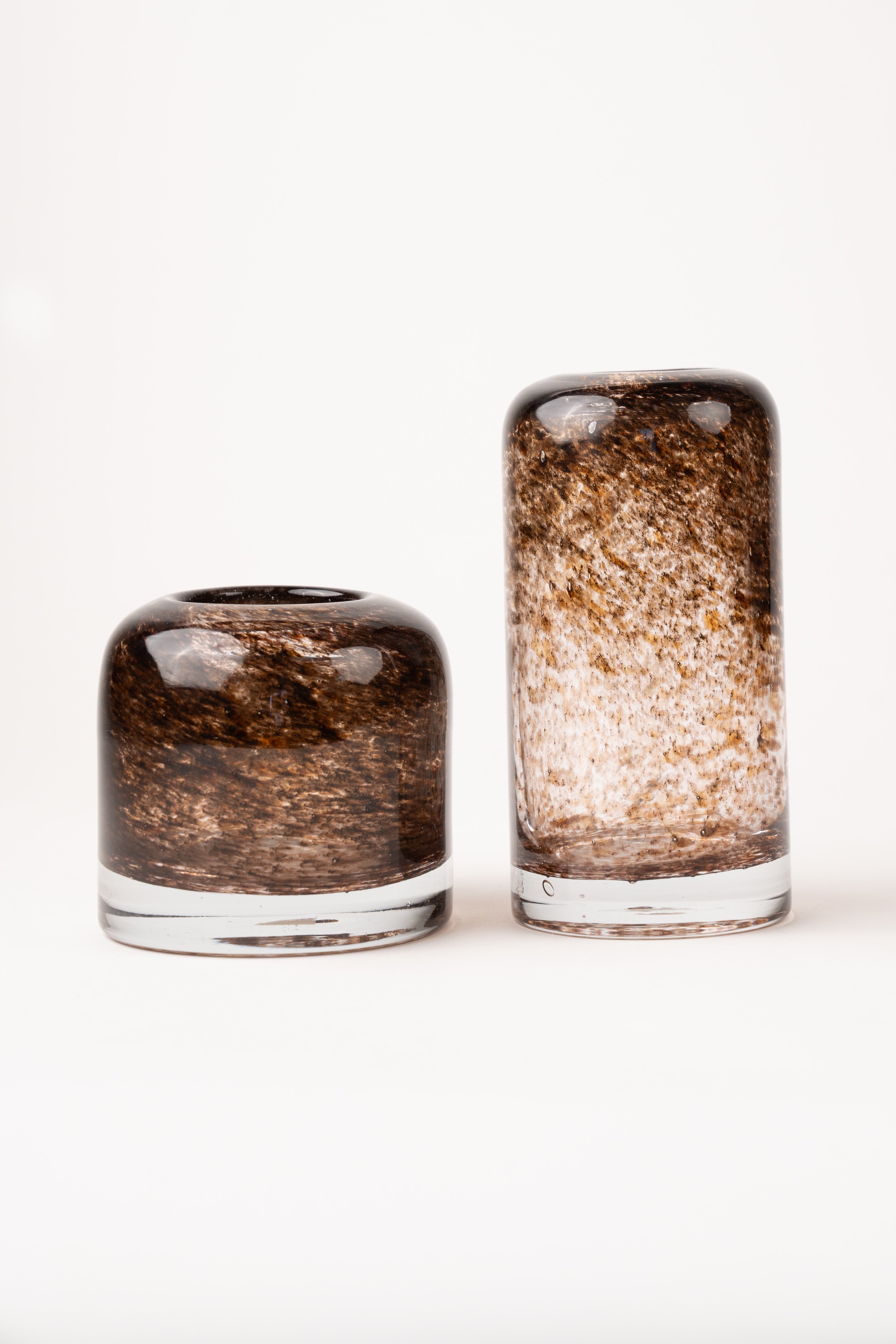 BROWN CYLINDRIC STRAIGHT VASE - TALL