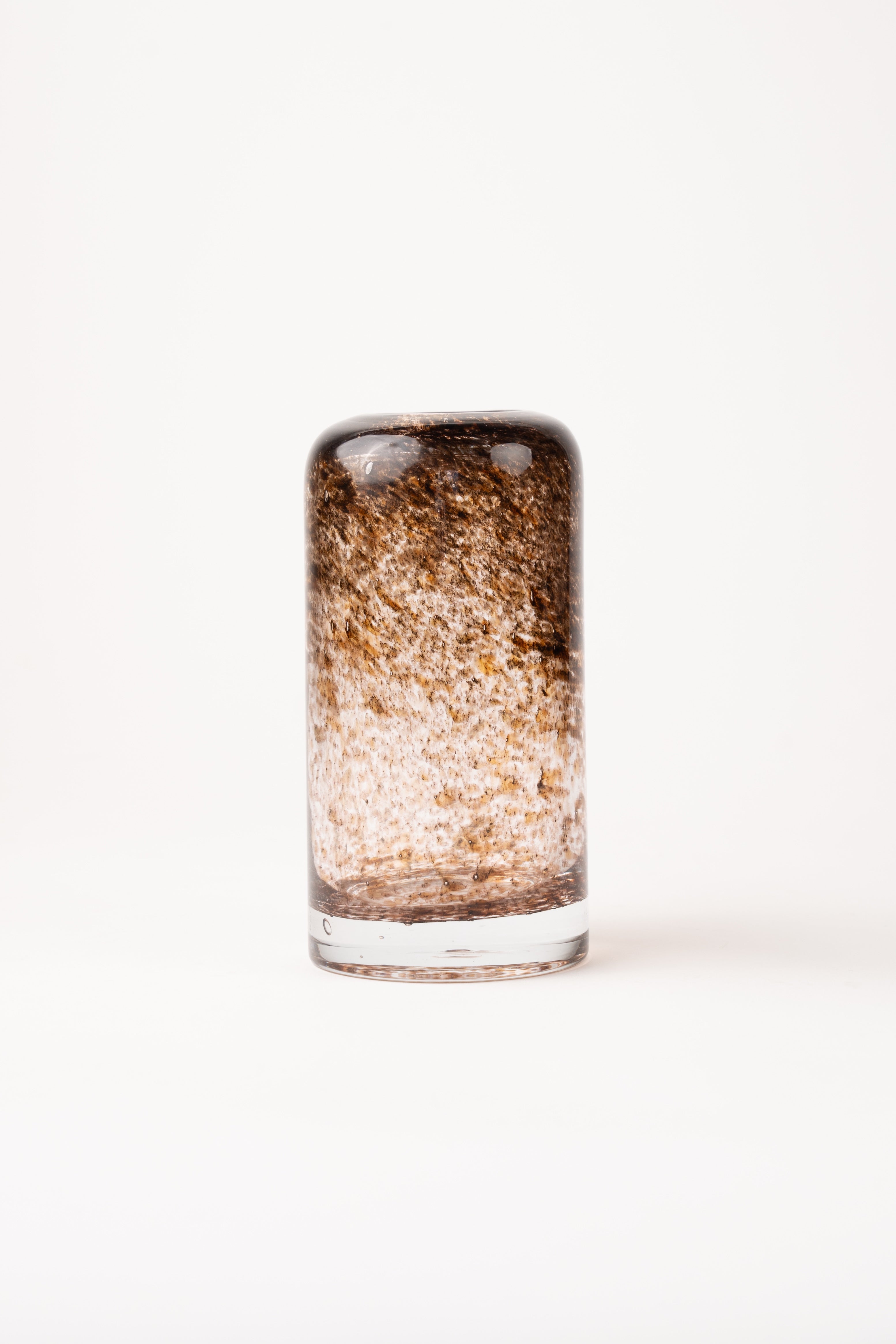 BROWN CYLINDRIC STRAIGHT VASE - TALL