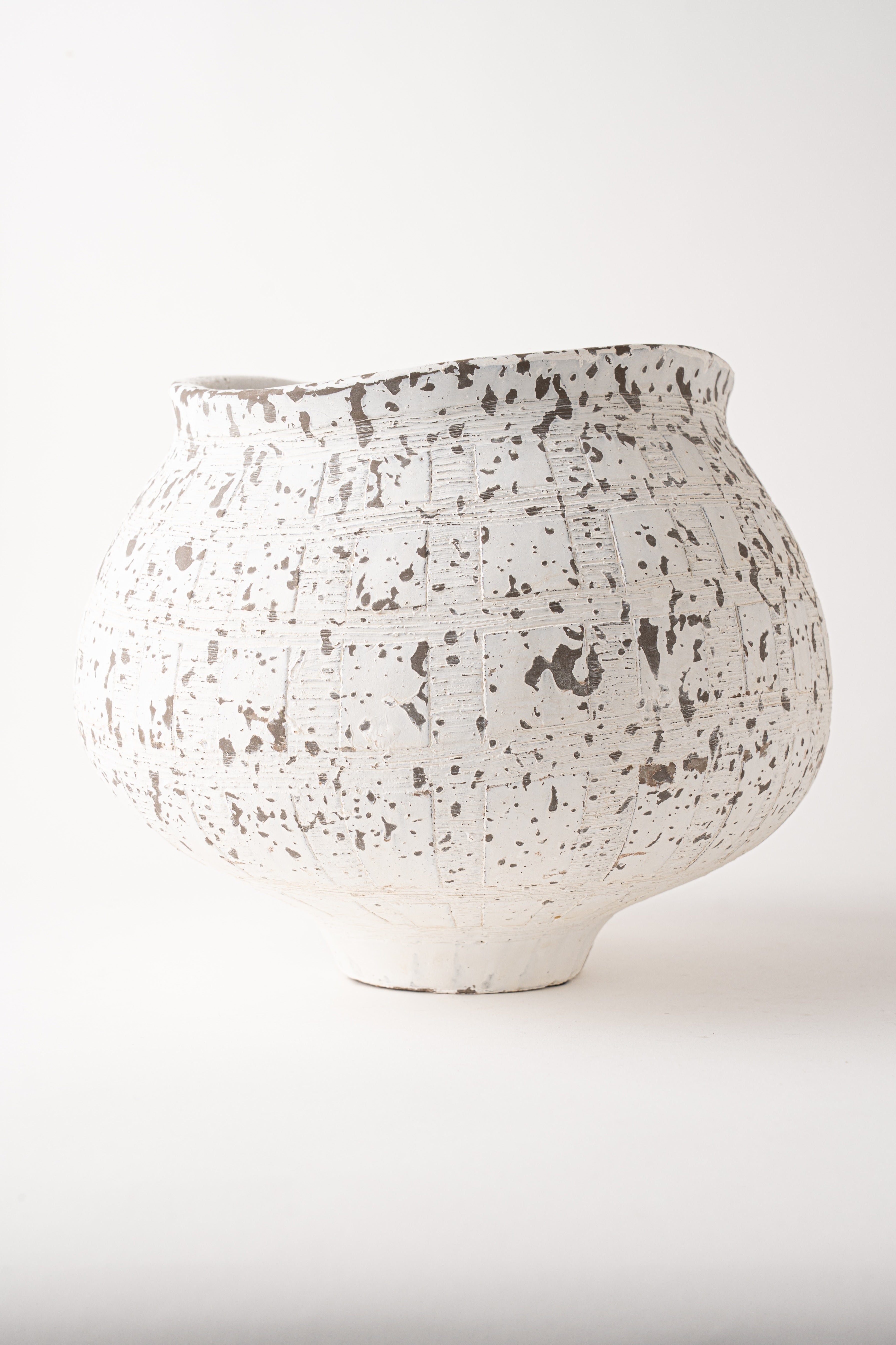 MOTTLED PLAID VASE - BIG