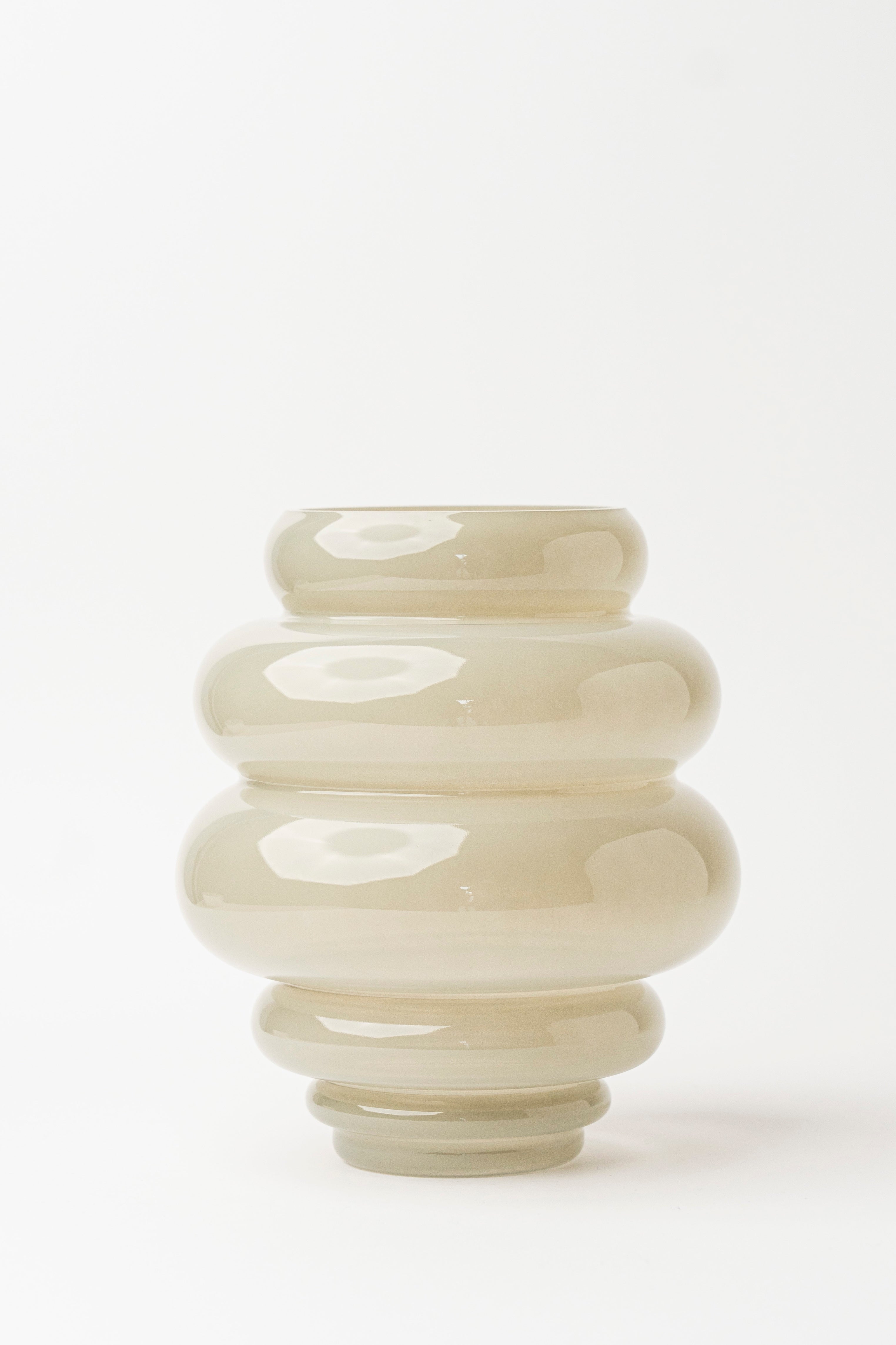 MULTI-CIRCLE VASE - LIGHT GRAY LARGE
