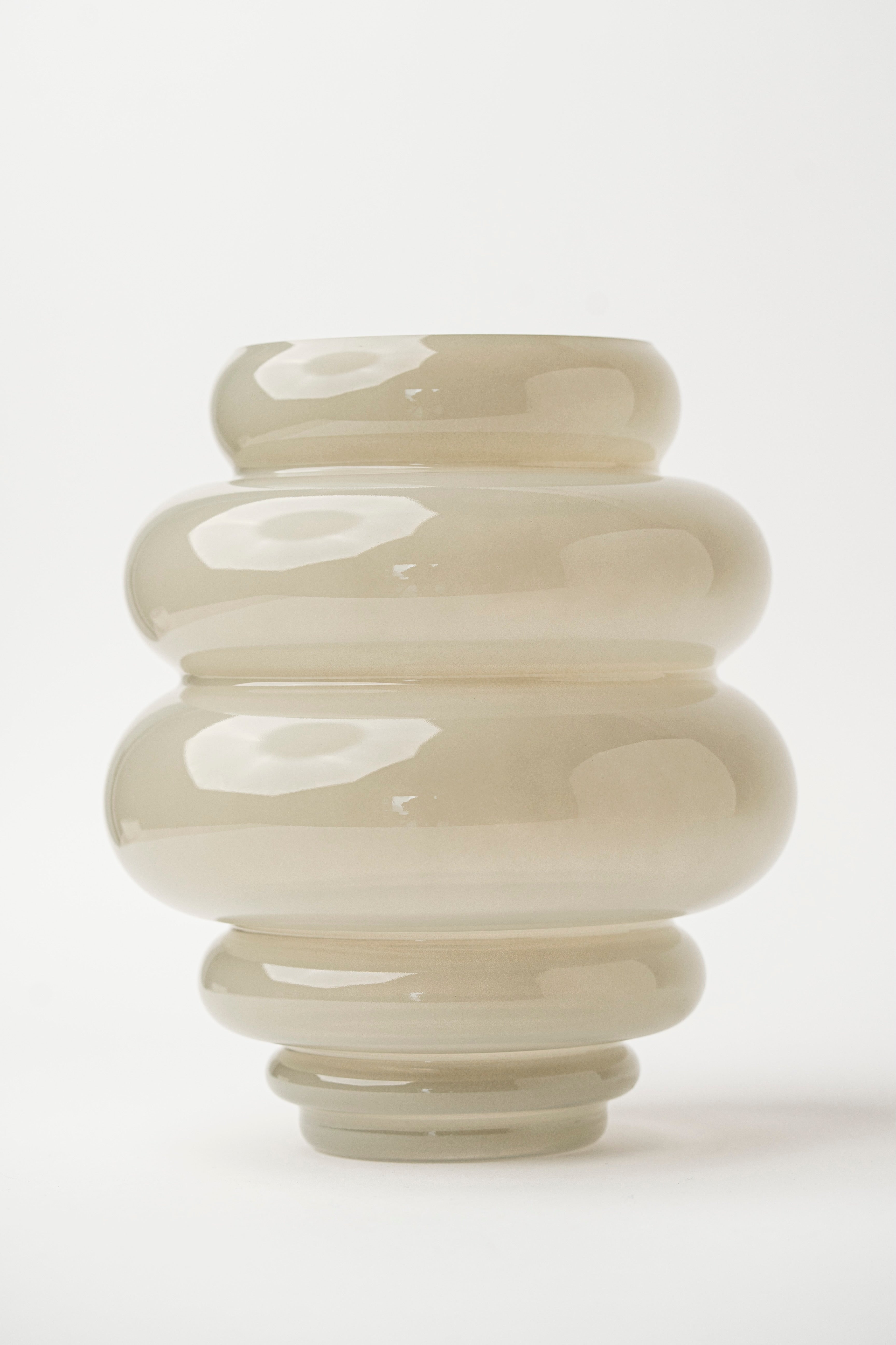 MULTI-CIRCLE VASE - LIGHT GRAY LARGE