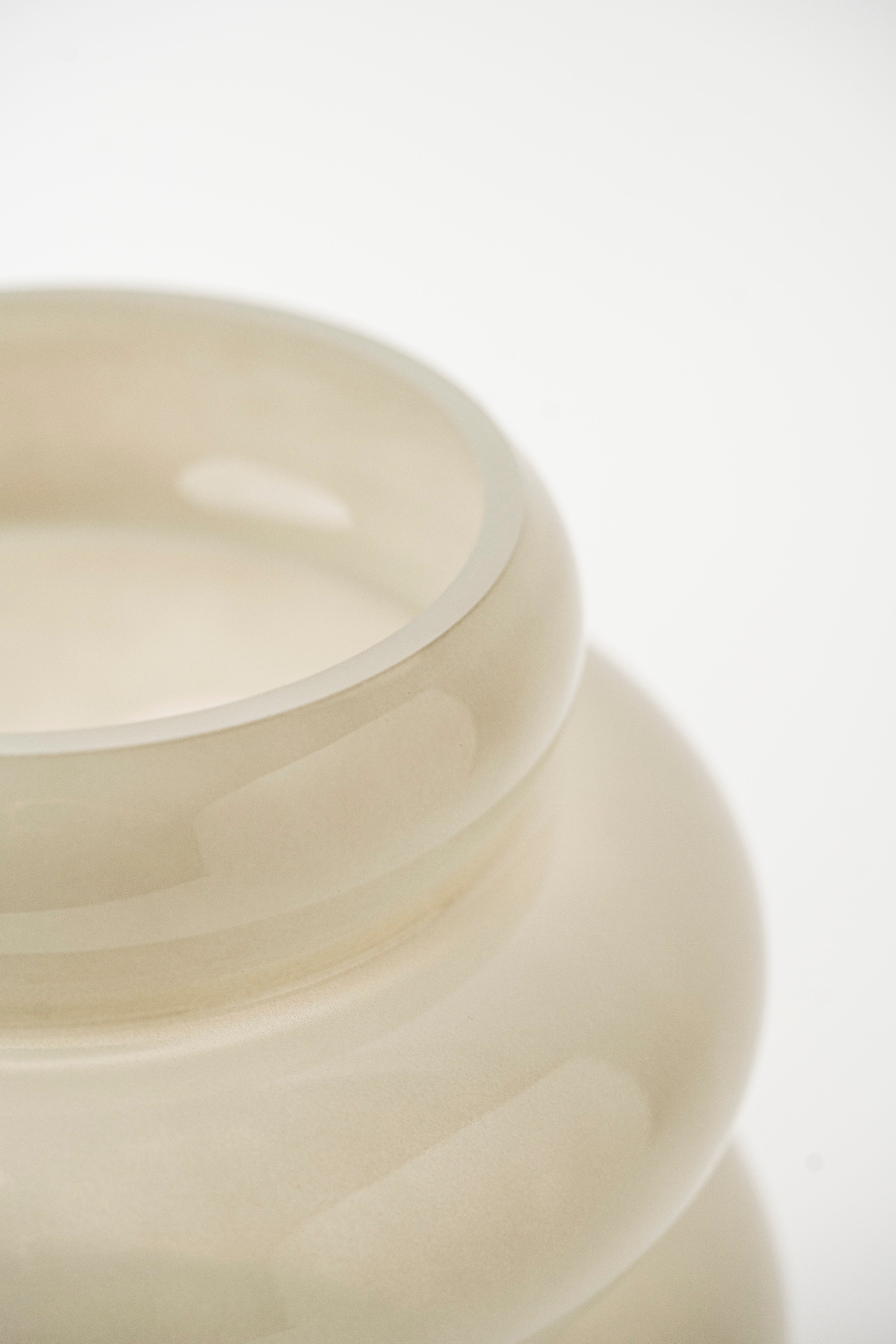 MULTI-CIRCLE VASE - LIGHT GRAY LARGE