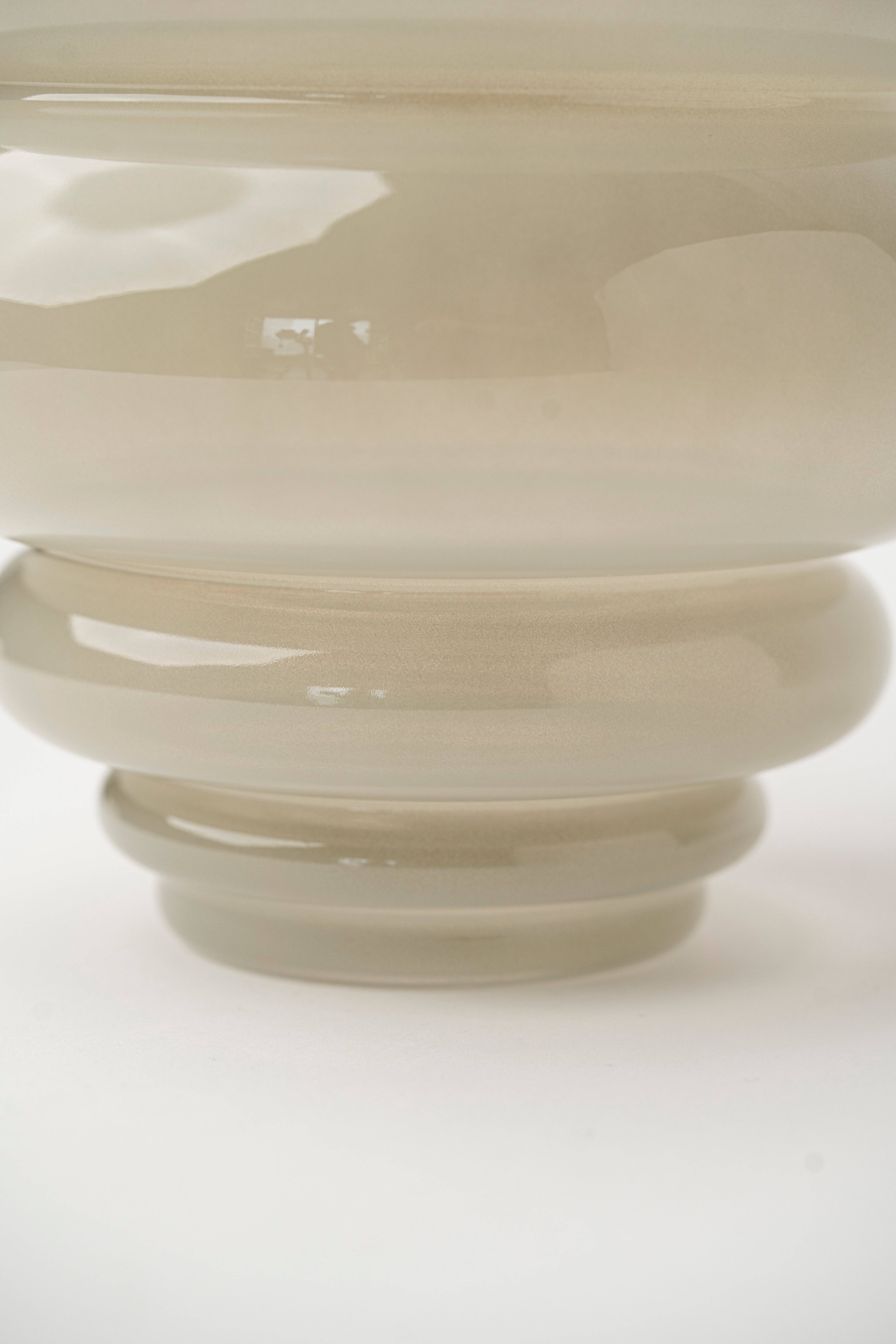 MULTI-CIRCLE VASE - LIGHT GRAY LARGE
