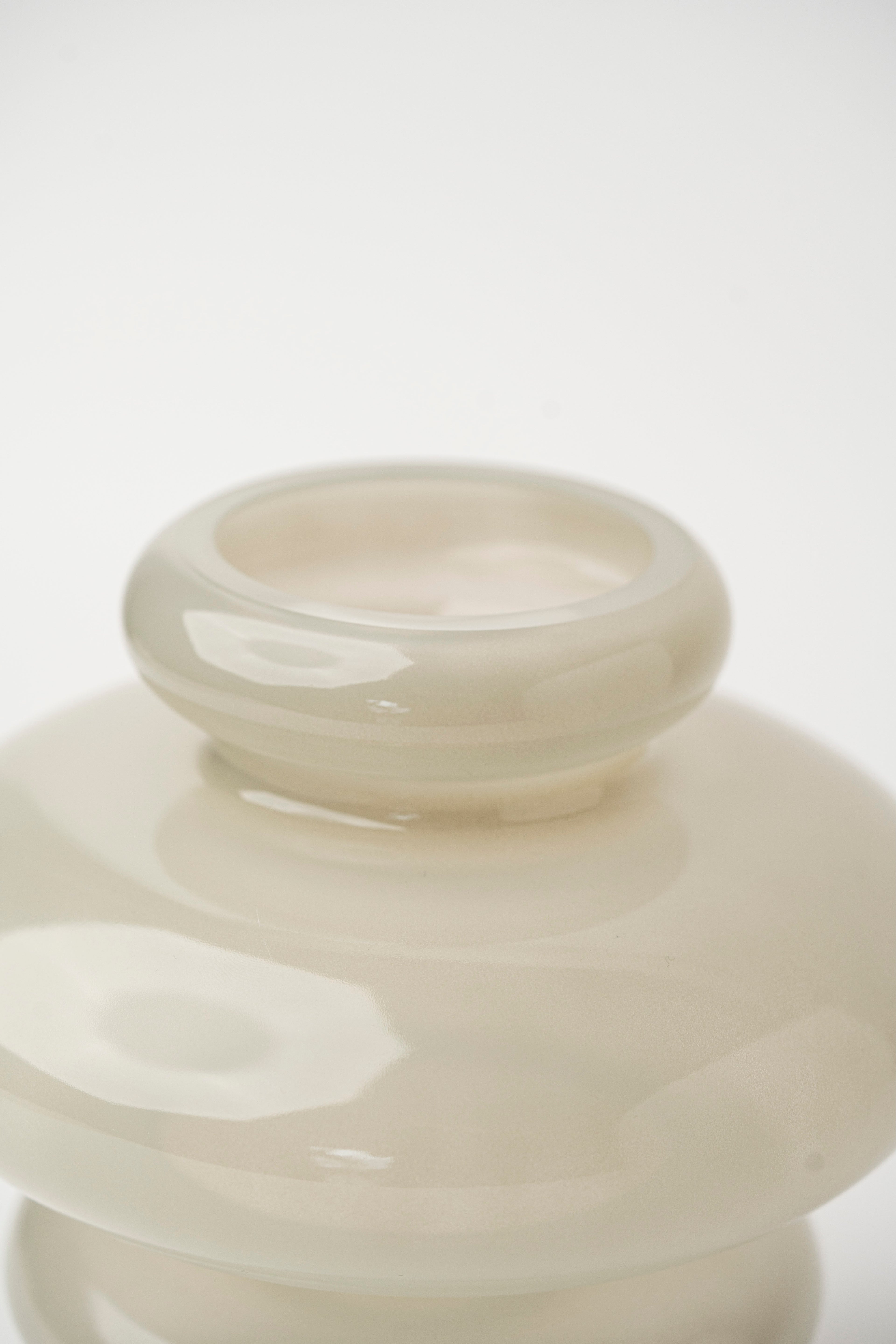 MULTI-CIRCLE VASE - LIGHT GRAY SMALL