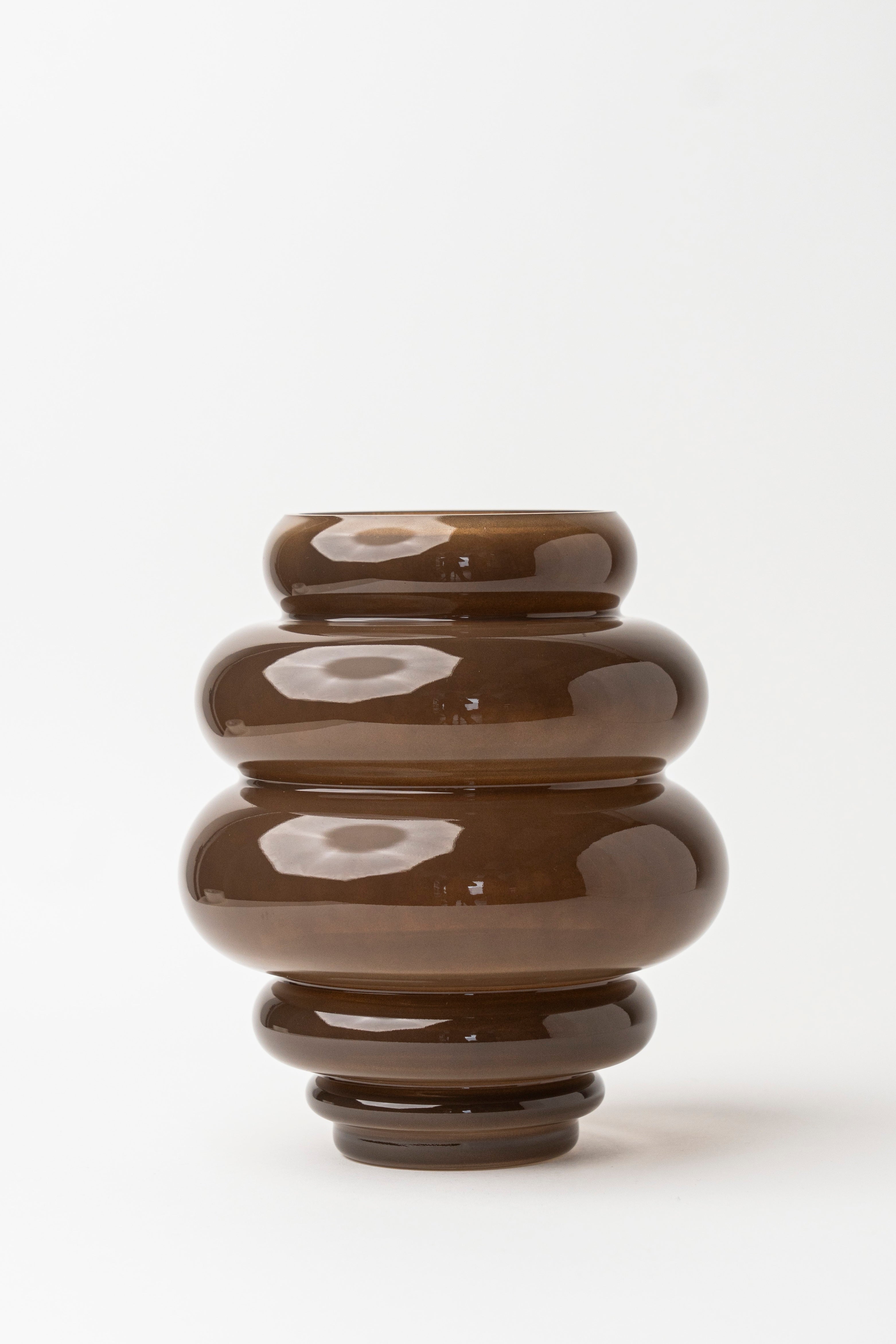 MULTICIRCLE VASE - LIGHT BOWN LARGE