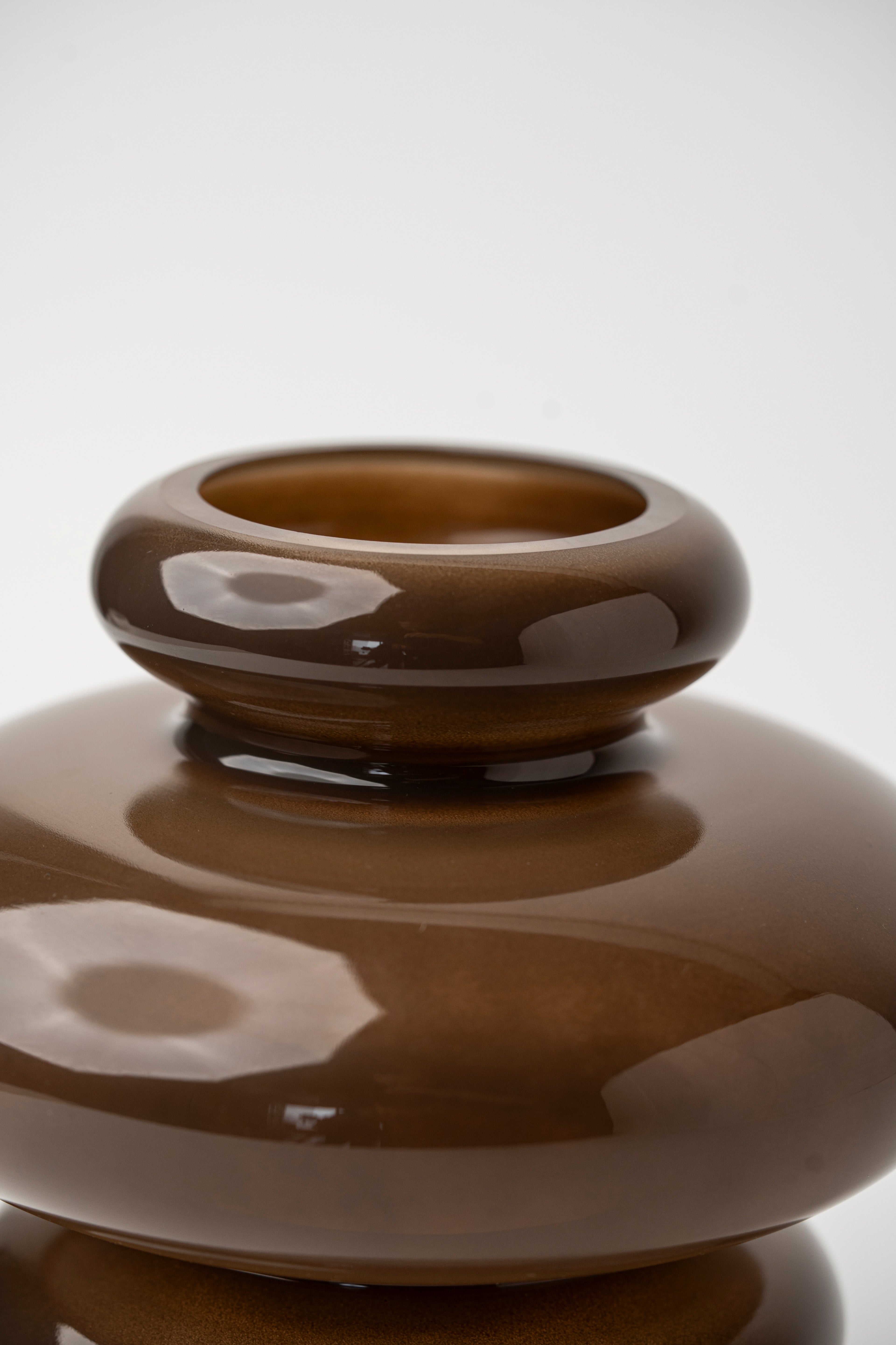 MULTICIRCLE VASE - LIGHT BROWN SMALL