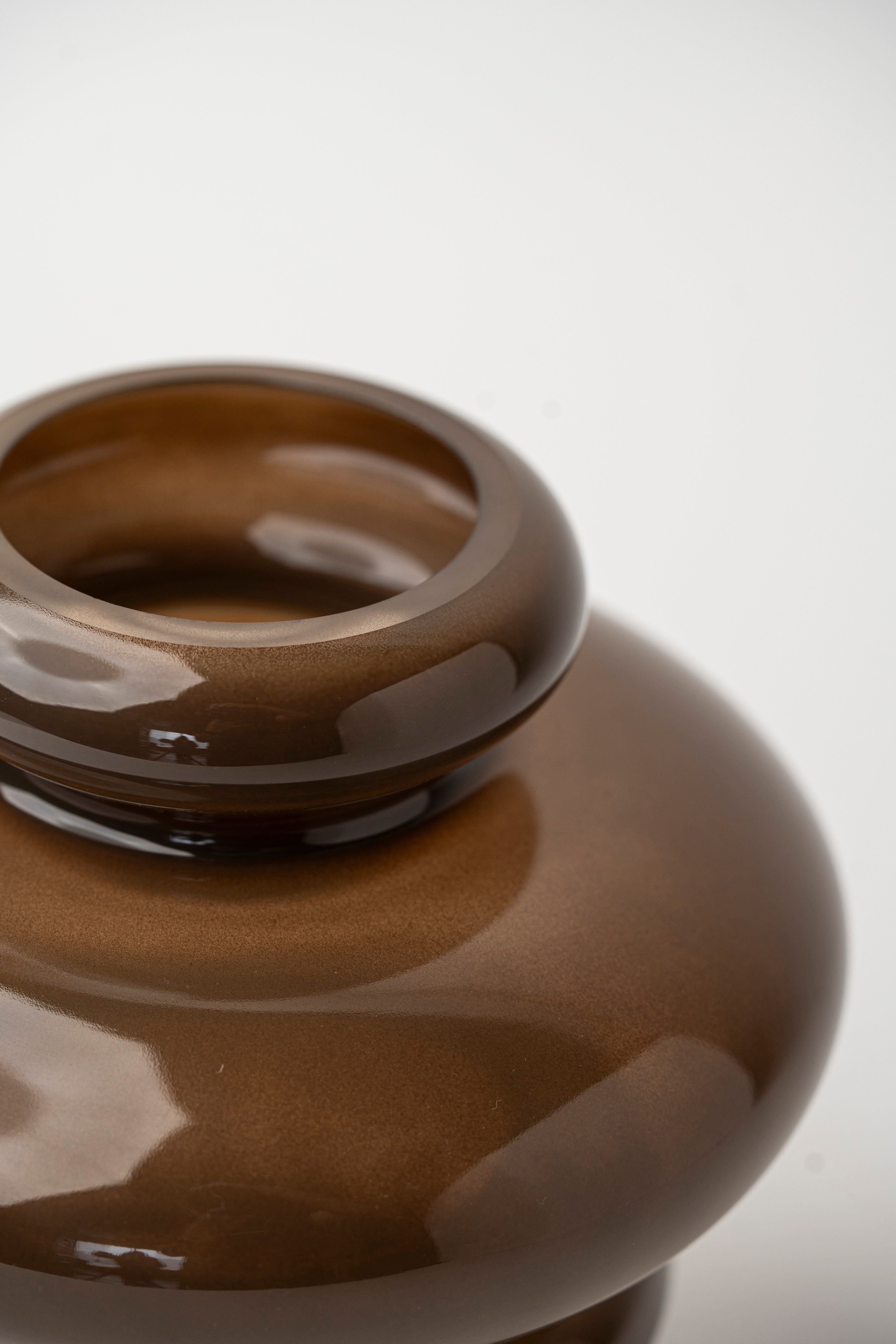MULTICIRCLE VASE - LIGHT BROWN SMALL