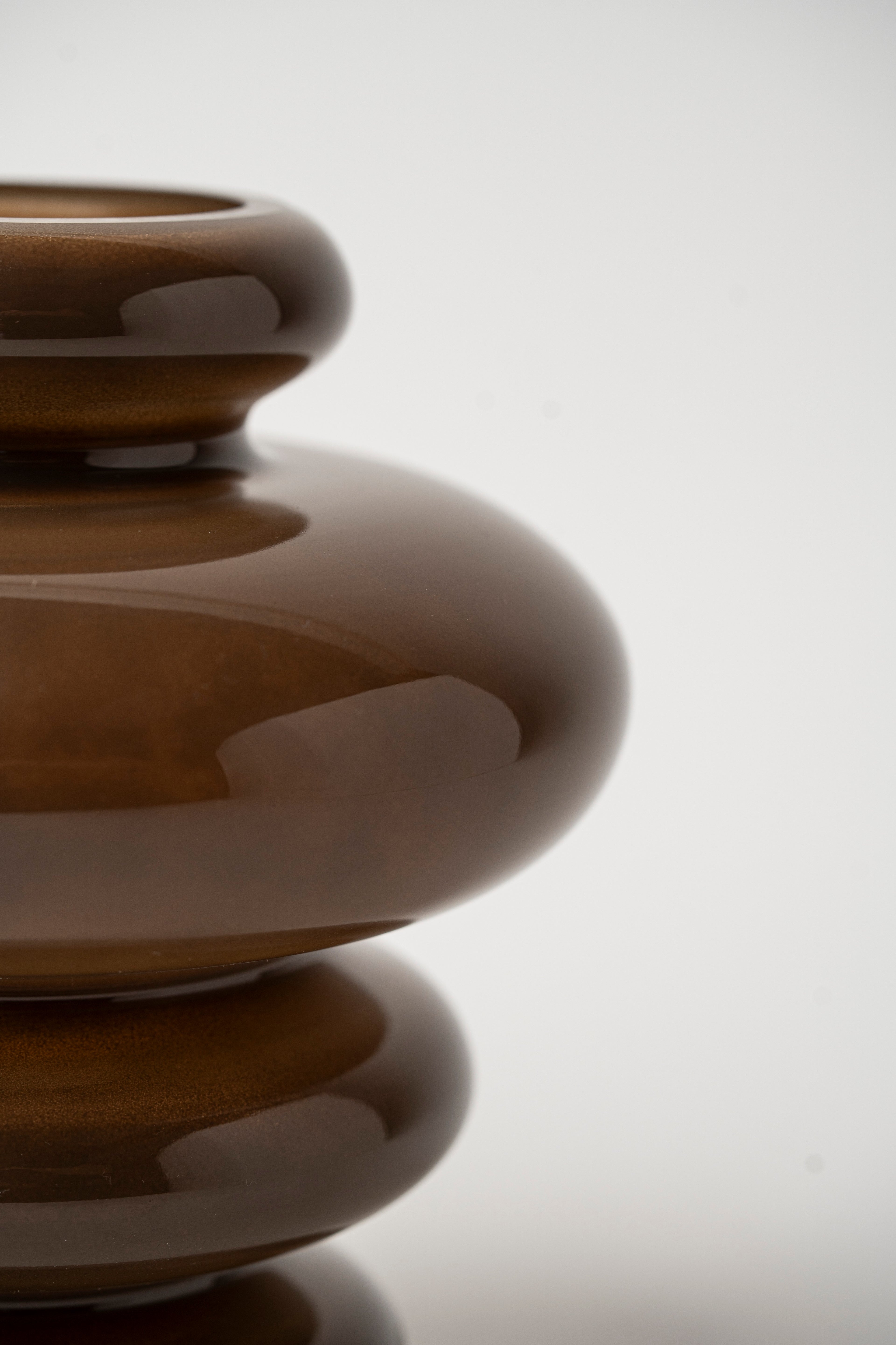 MULTICIRCLE VASE - LIGHT BROWN SMALL