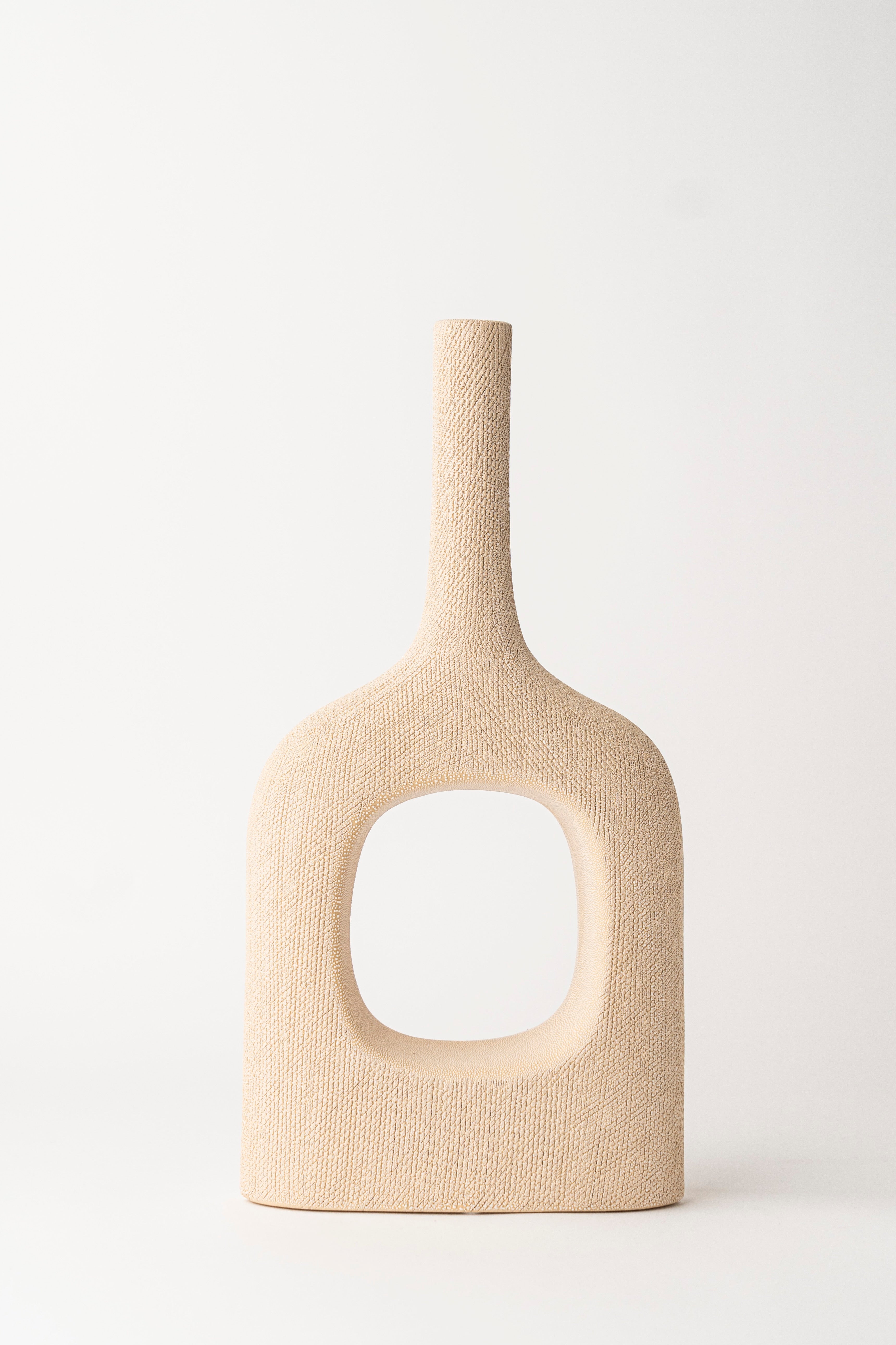 EYE AND LONG NECK CERAMIC VASE - TALL