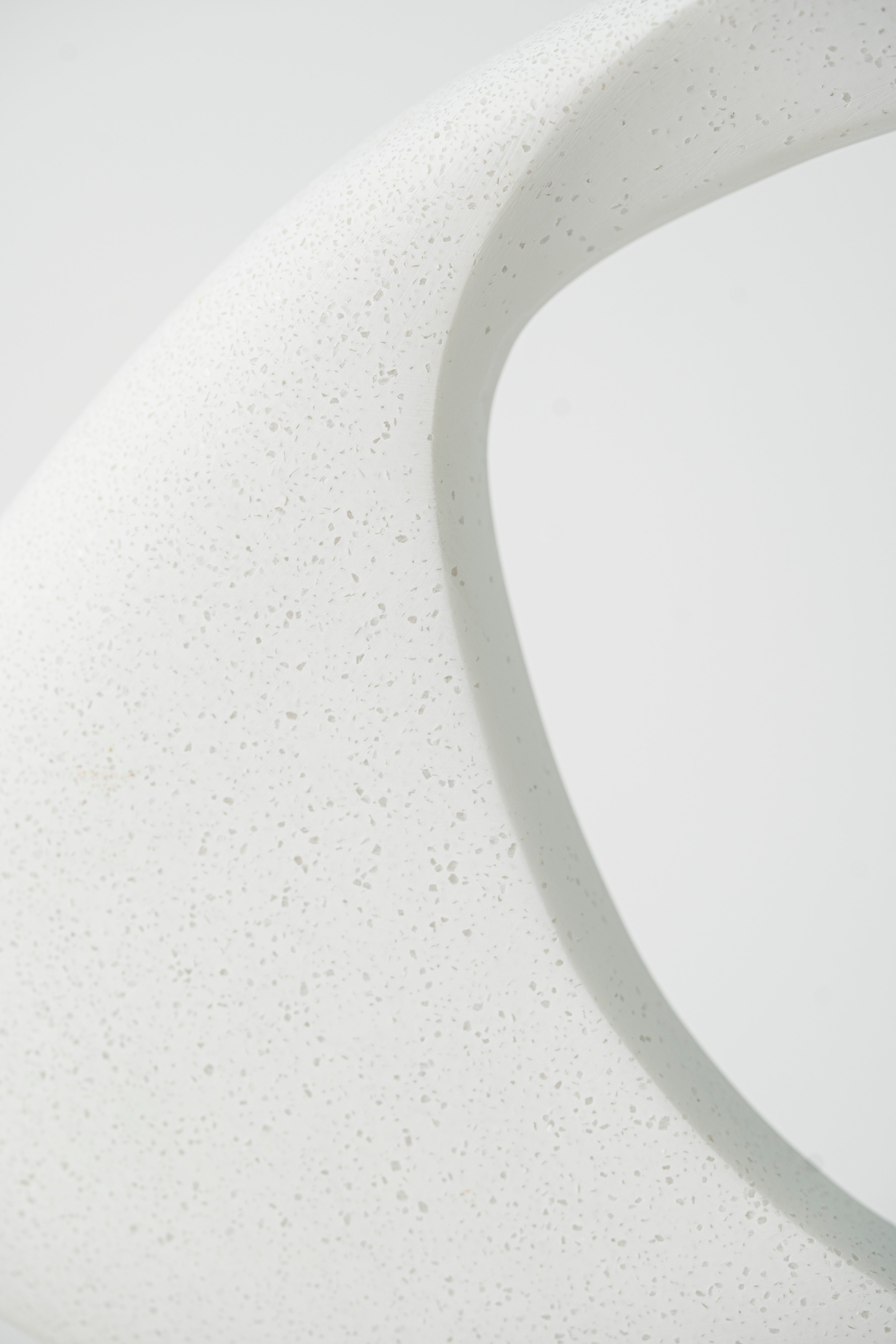 WHITE LEAF ORNAMENT - SHORT