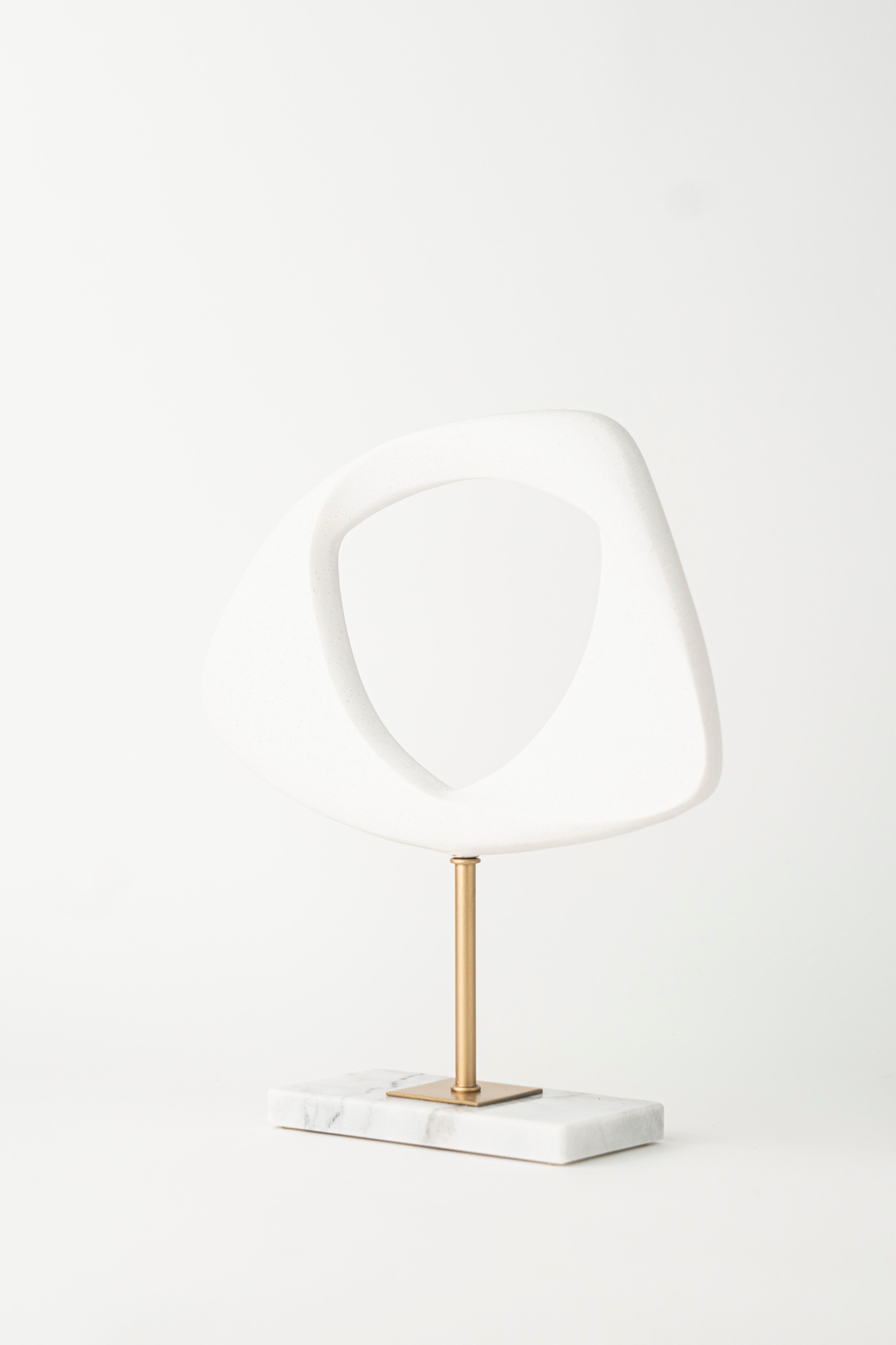 WHITE LEAF ORNAMENT - SHORT