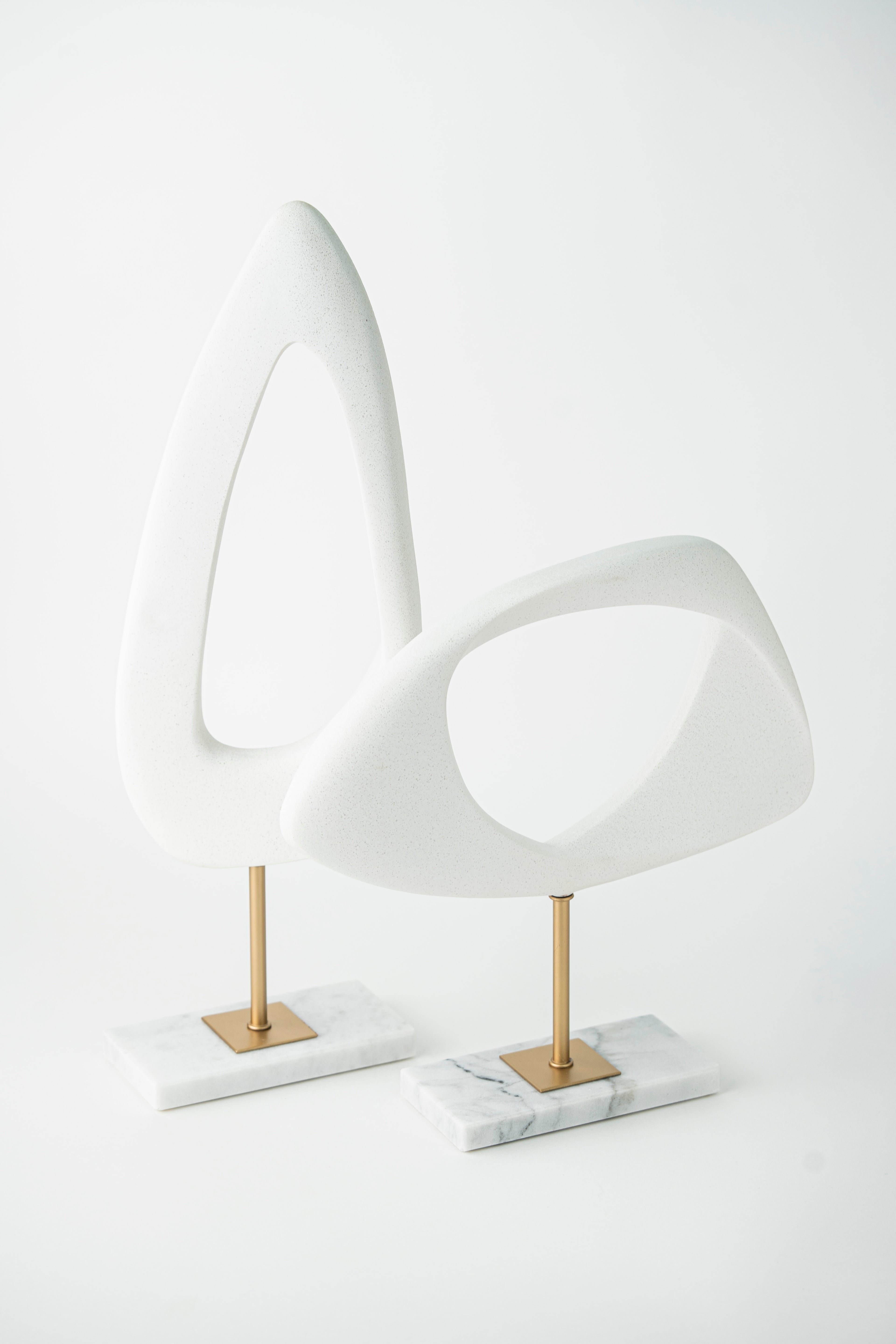 WHITE LEAF ORNAMENT - SHORT