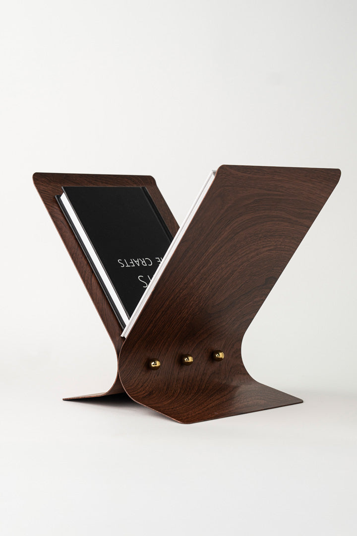 MAGAZINE / BOOK RACK - STREAMLINE WOOD GRAIN
