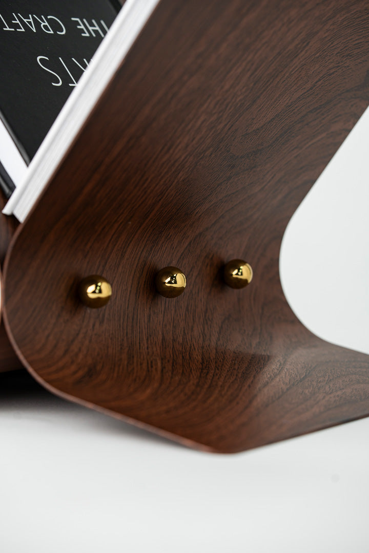 MAGAZINE / BOOK RACK - STREAMLINE WOOD GRAIN