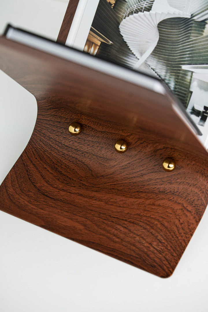 MAGAZINE / BOOK RACK - STREAMLINE WOOD GRAIN