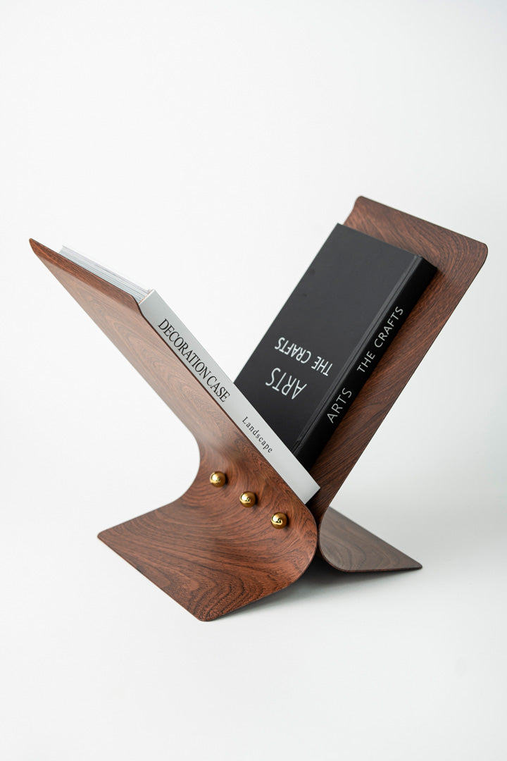 MAGAZINE / BOOK RACK - STREAMLINE WOOD GRAIN