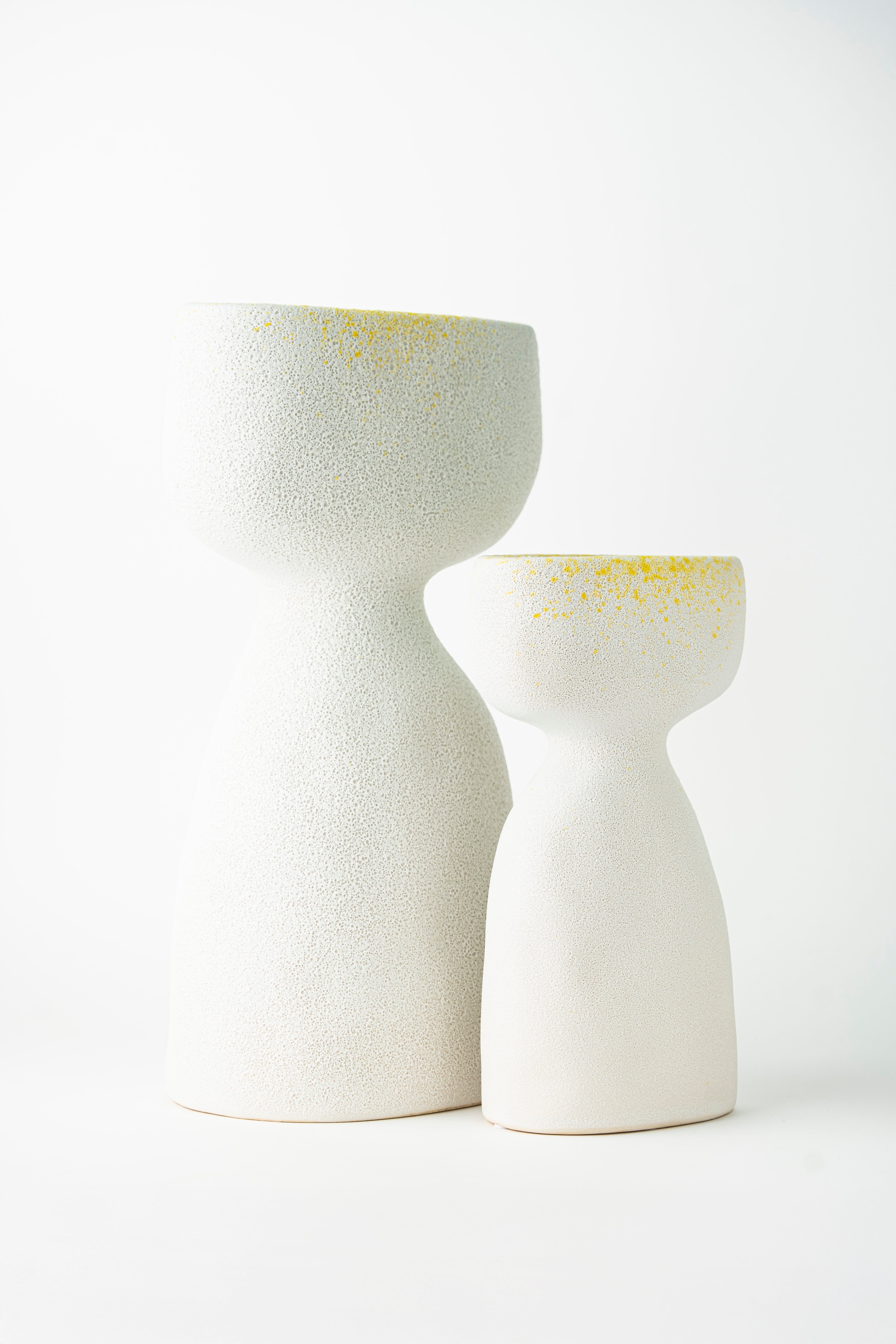 WIDE-OPENED MOUTH CERAMIC VASE - TALL