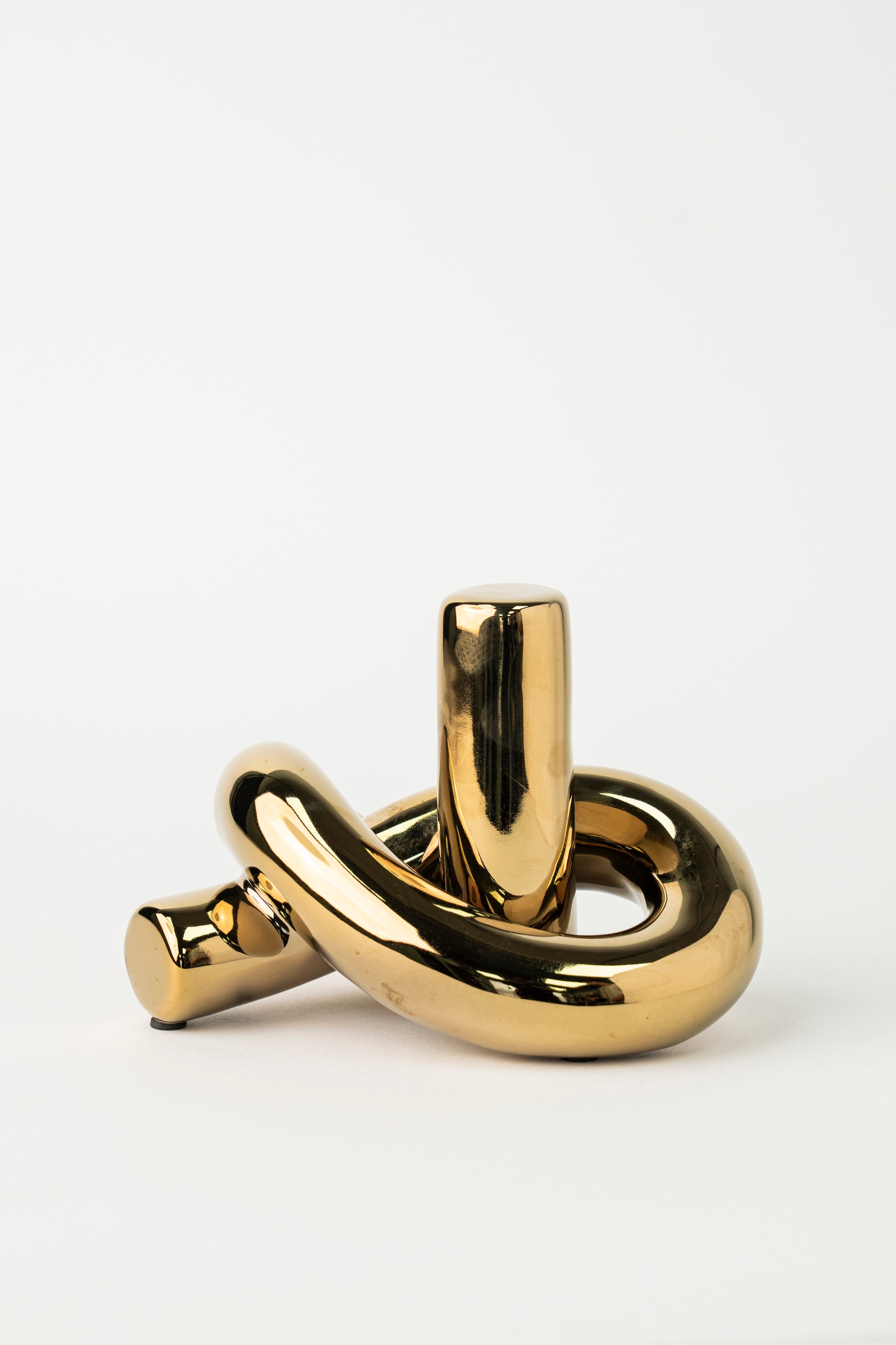 TREE KNOT ORNAMENT - GLOSSY GOLD