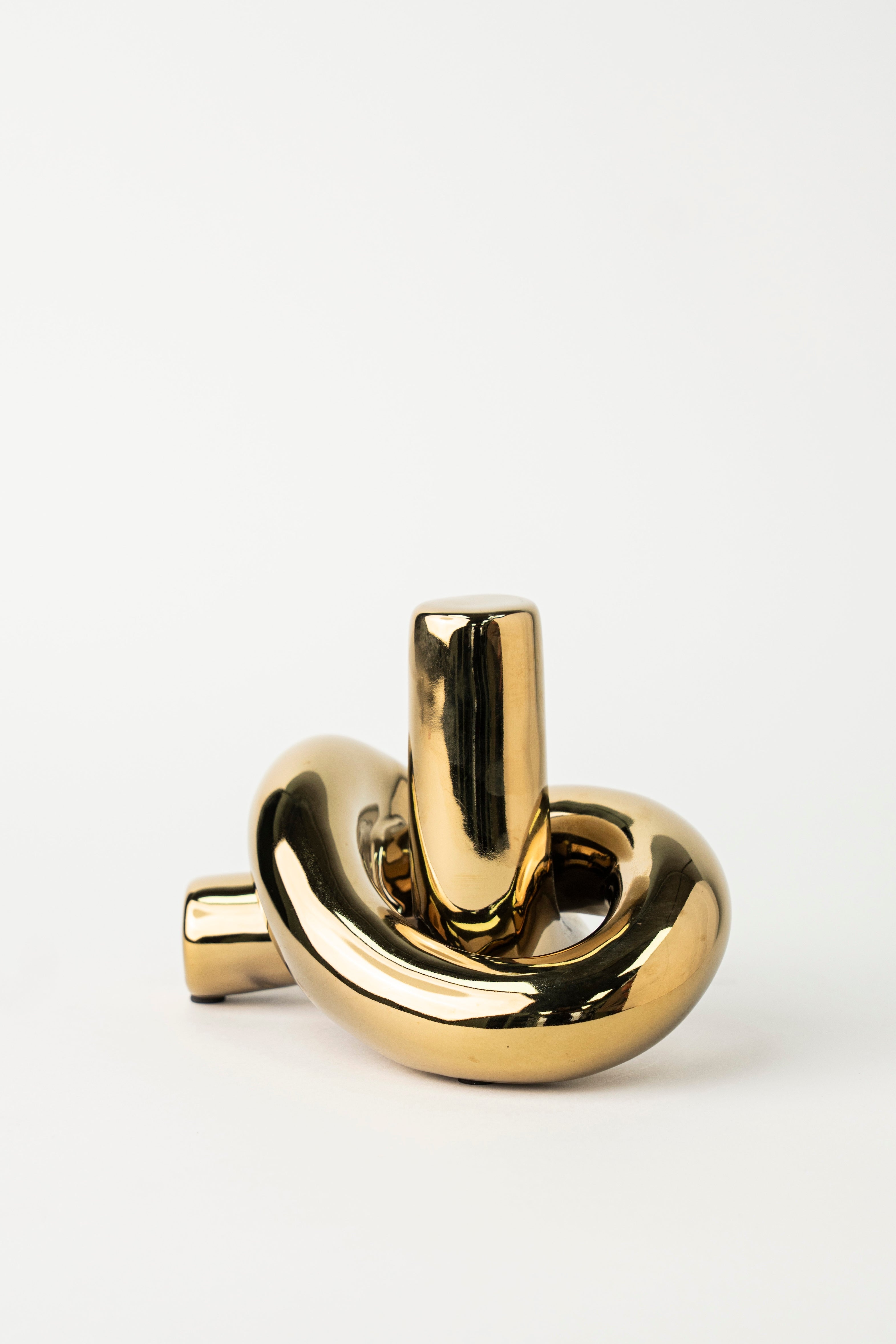 TREE KNOT ORNAMENT - GLOSSY GOLD
