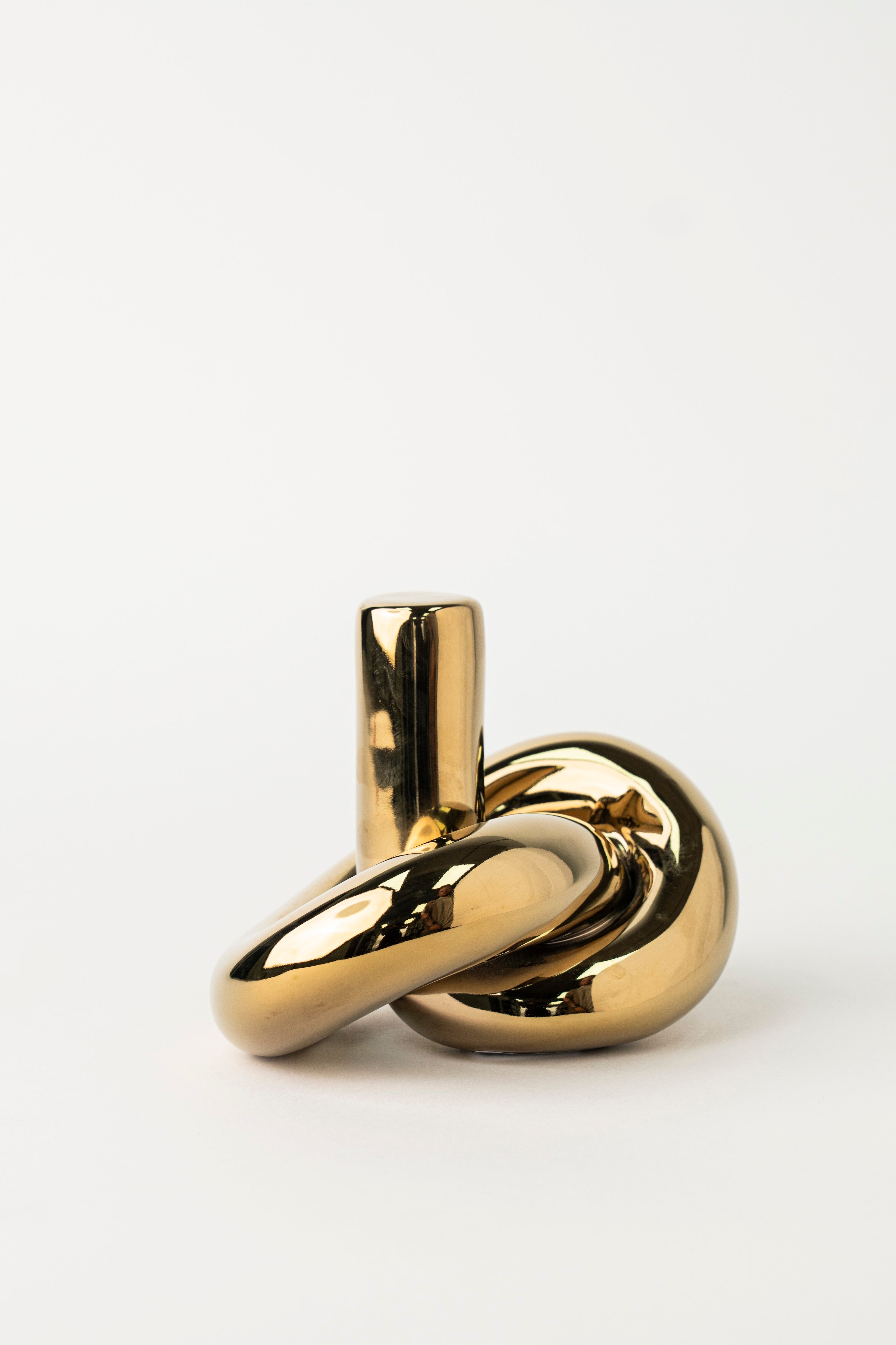 TREE KNOT ORNAMENT - GLOSSY GOLD