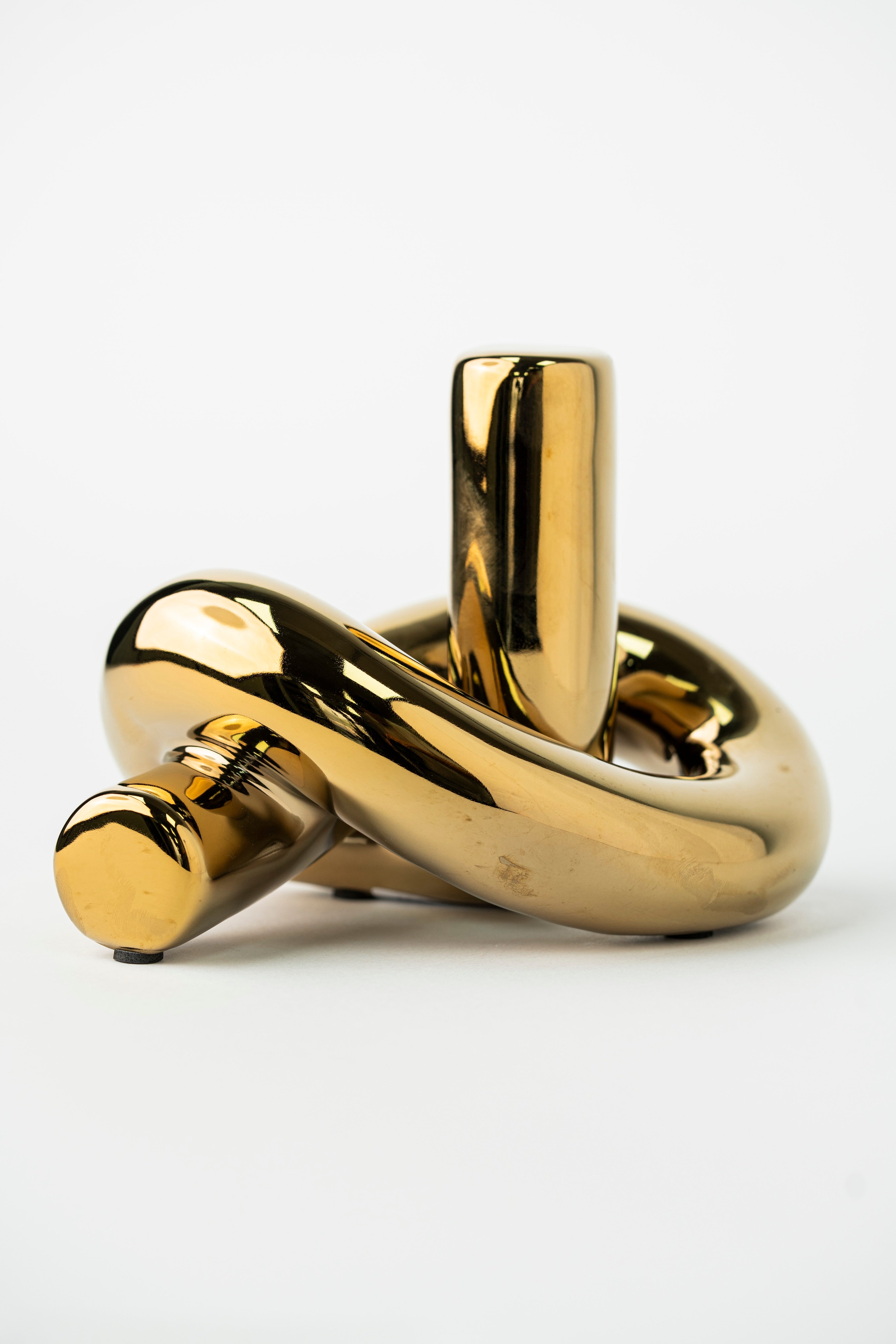 TREE KNOT ORNAMENT - GLOSSY GOLD