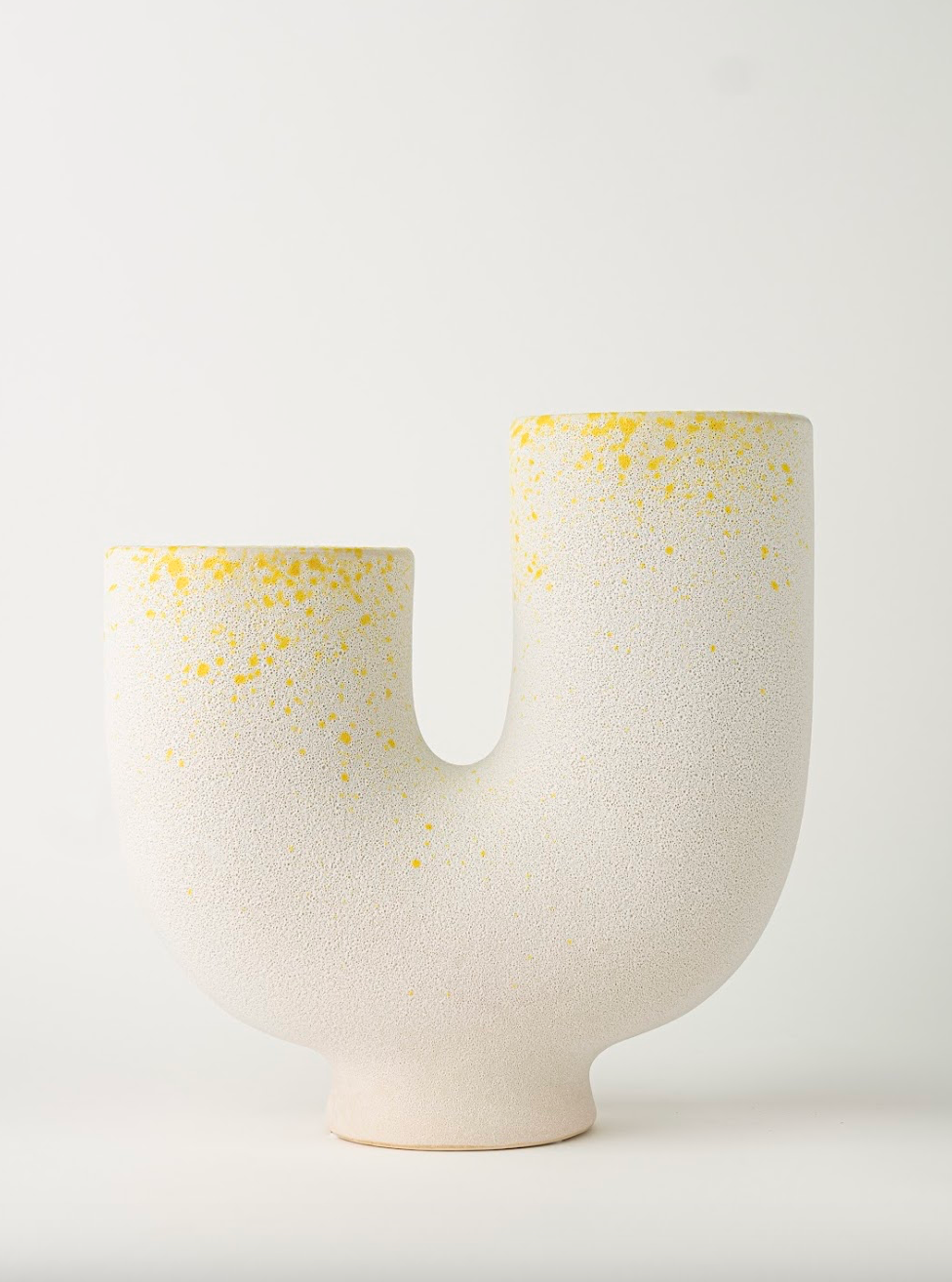 DOUBLE-TUBED CERAMIC VASE