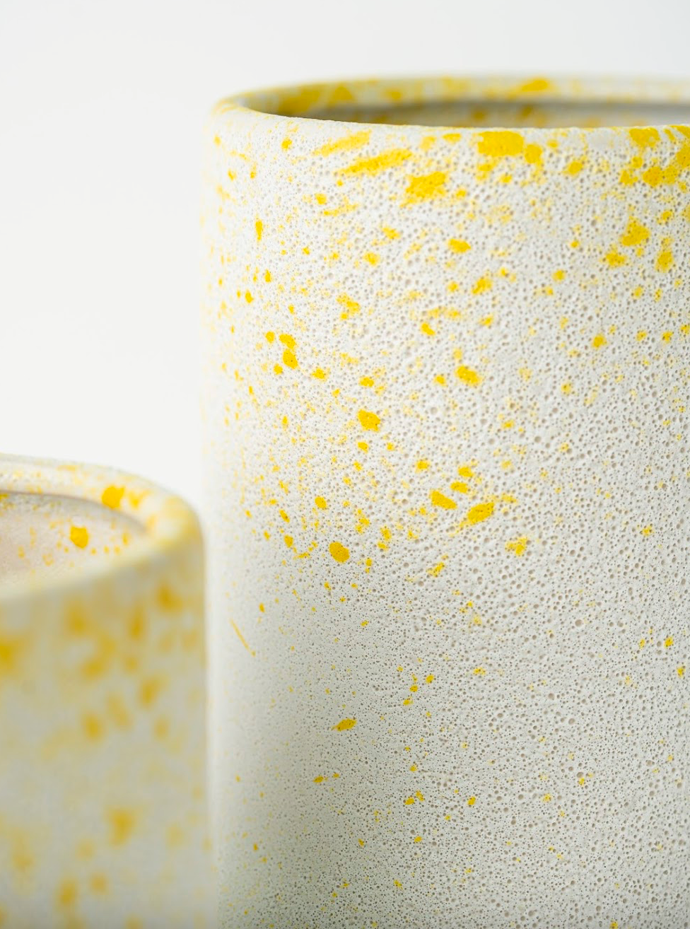 DOUBLE-TUBED CERAMIC VASE