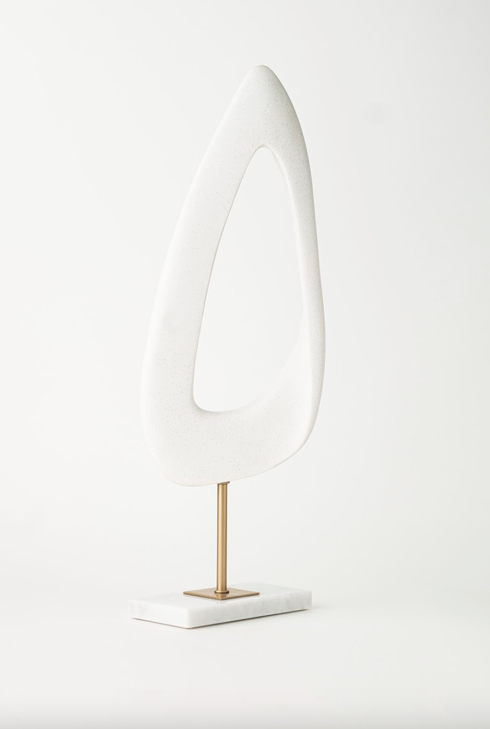 WHITE LEAF ORNAMENT - TALL