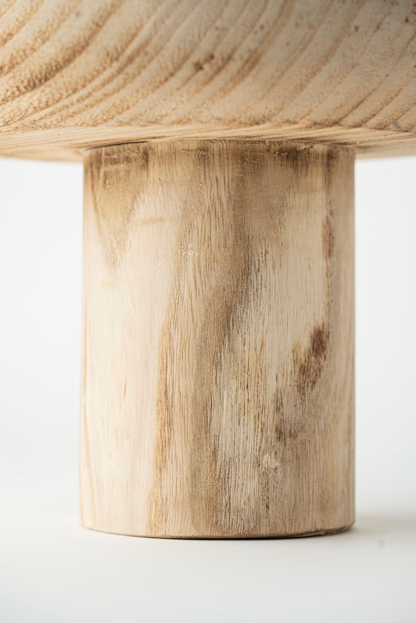 HIGH-LEGGED WOODEN BOWL