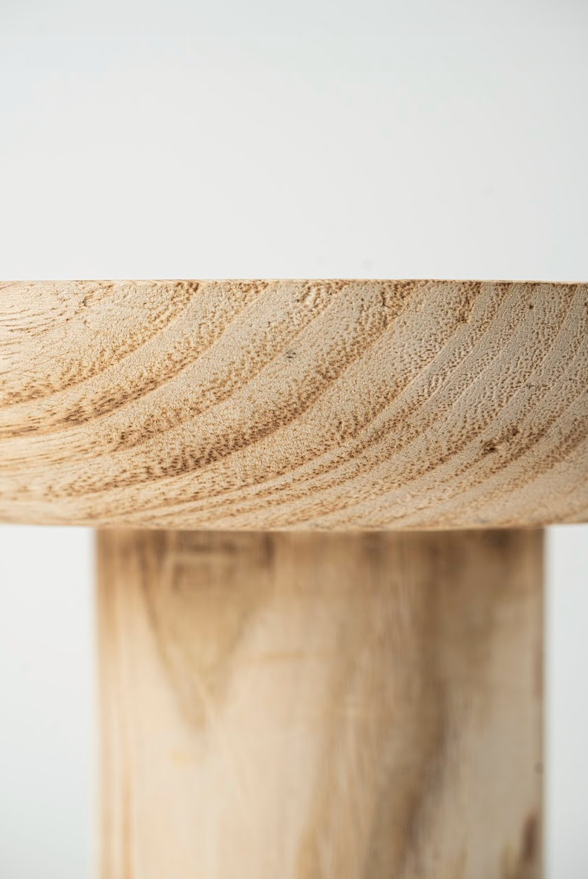 HIGH-LEGGED WOODEN BOWL