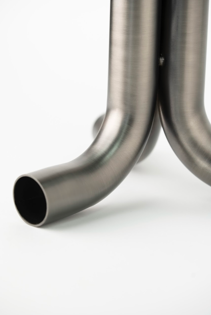 THREE-WAY PIPE VASE - SEMI GLOSSY SILVER
